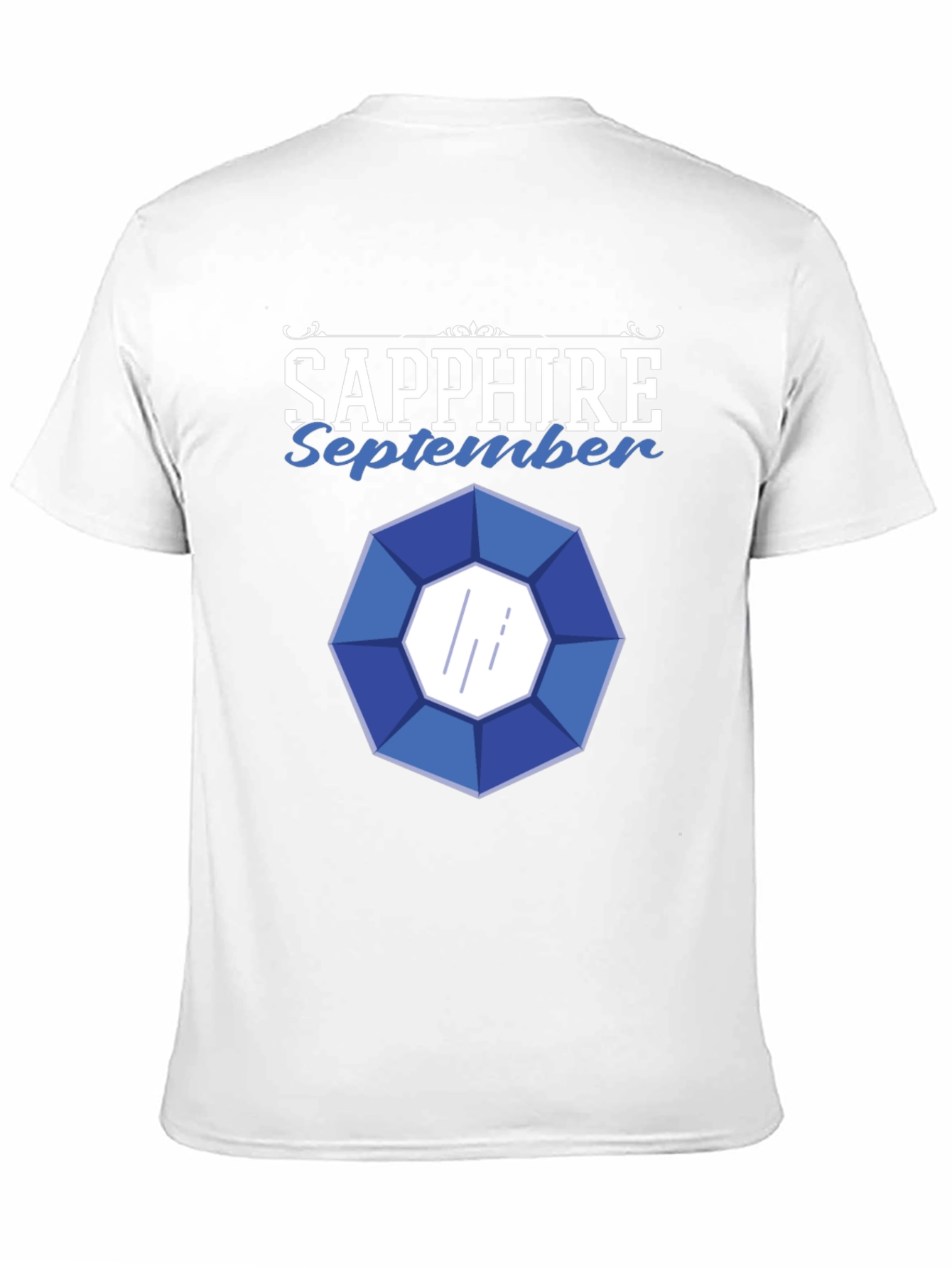Black Sapphire September Gemstone Graphic T-Shirt view 11