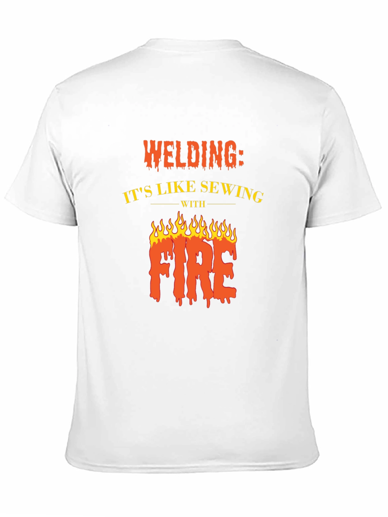 Black Welding Like Sewing With Fire Black T-Shirt view 11