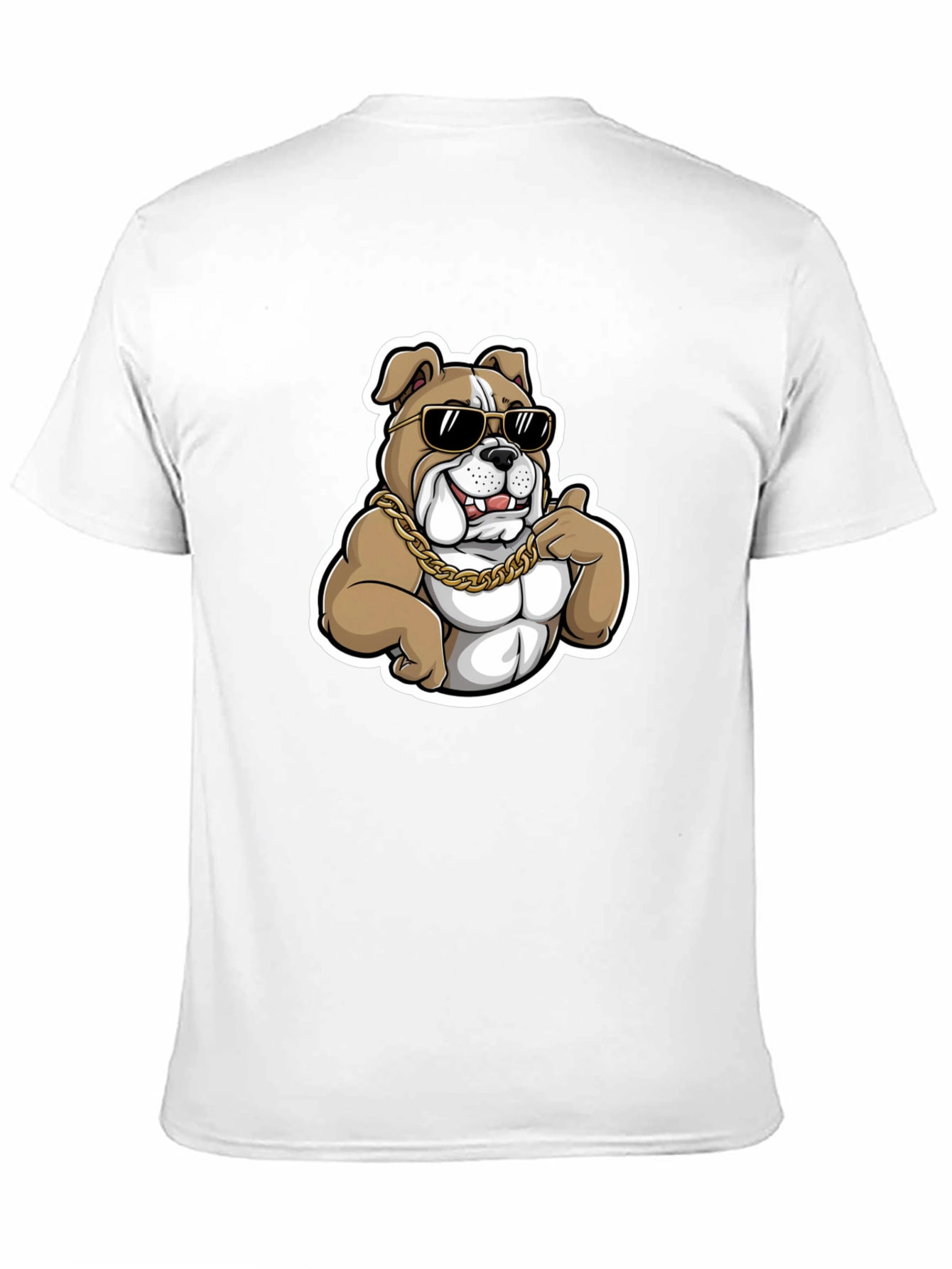 Black Cool Bulldog T-Shirt - Black Cotton Blend view 11