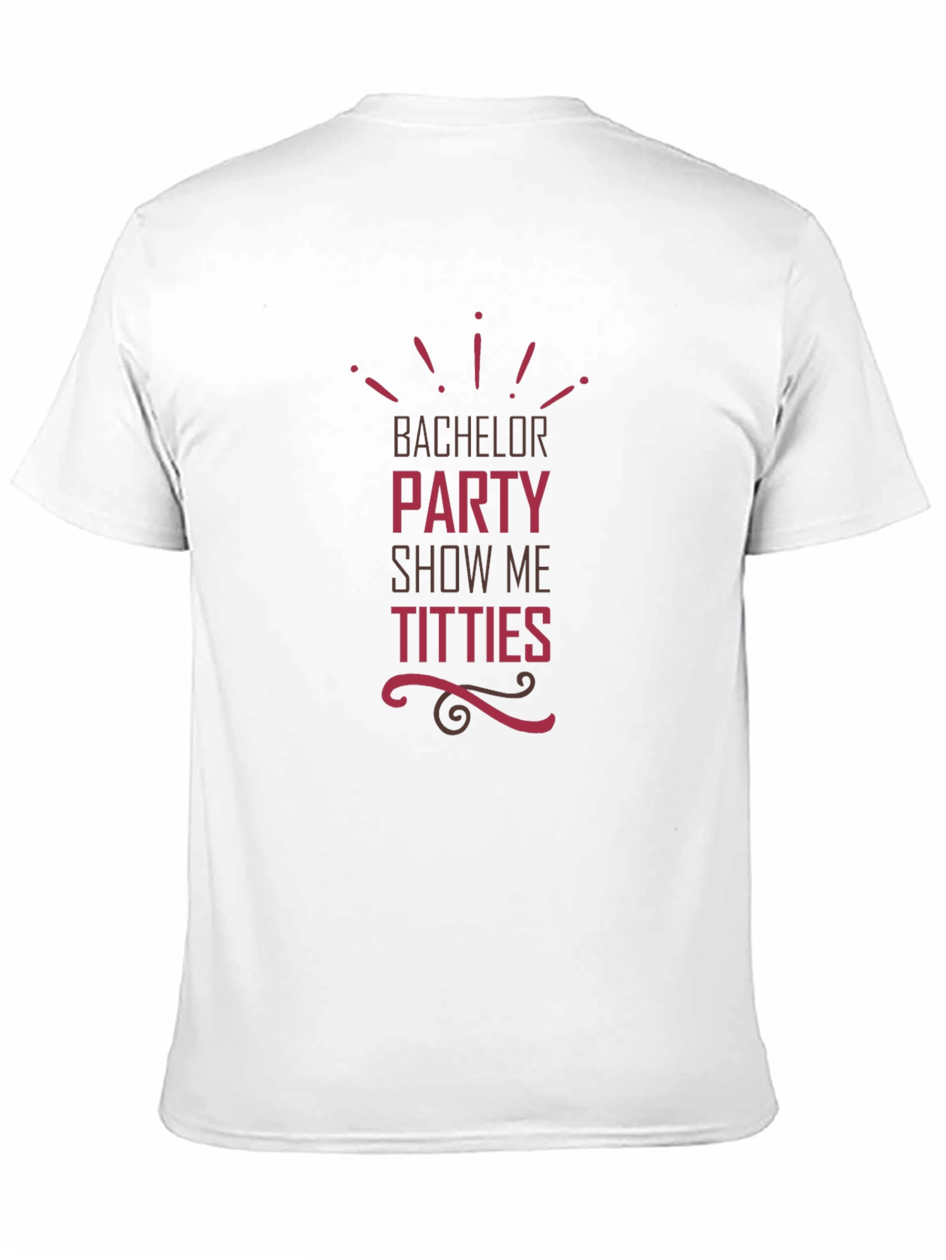Black Bachelor Party Graphic Tee - Show Me Titties - Funny Men's Shirt view 11