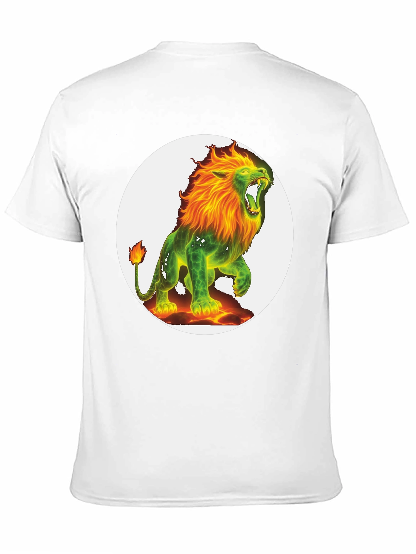 Black Fiery Lion Graphic Tee - Bold & Unique Design view 11