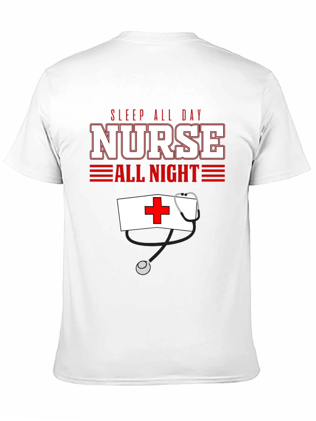 Black Sleep All Day Nurse All Night T-Shirt view 11
