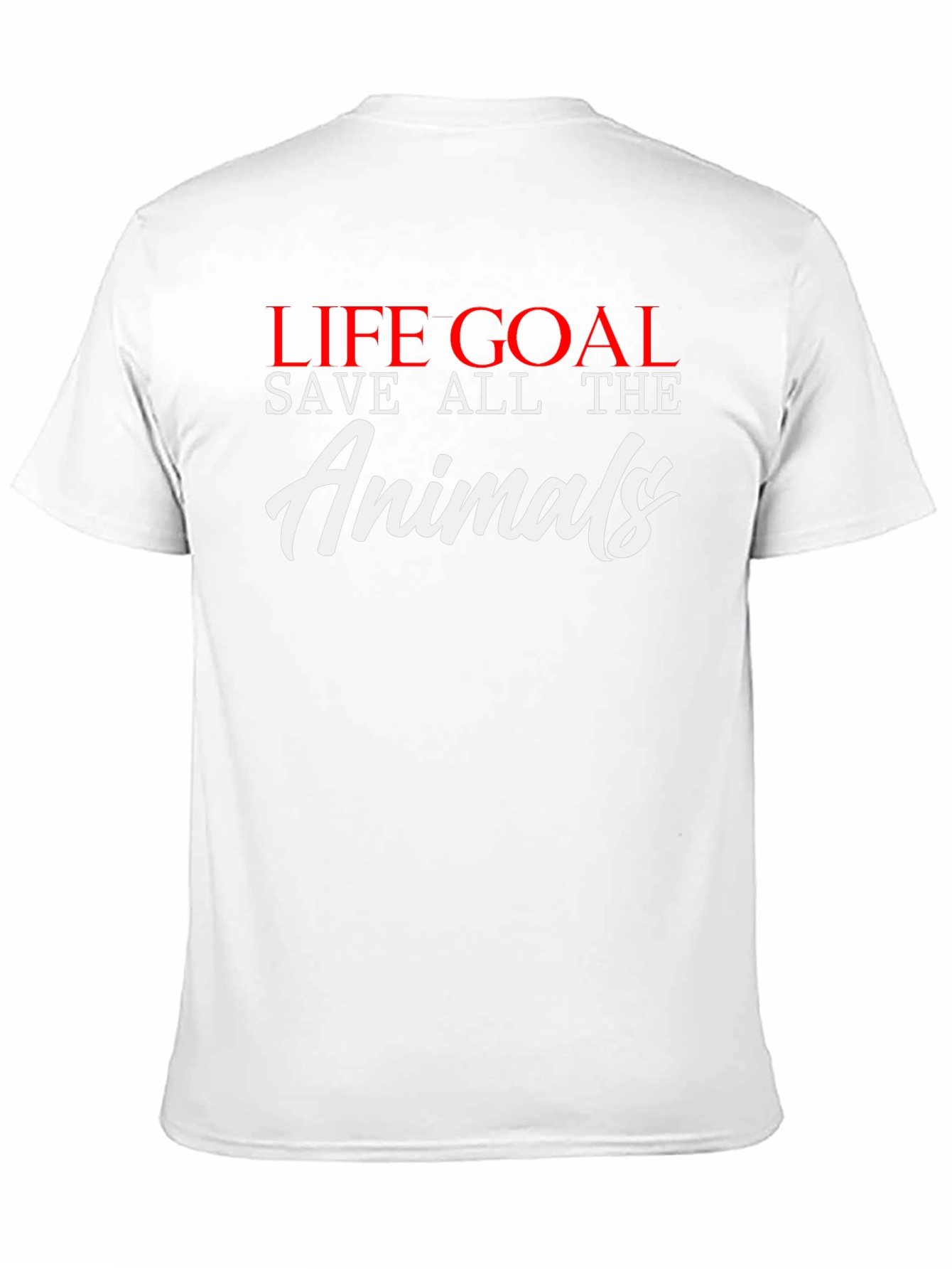 Black Life Goal Save All The Animals Black Graphic T-Shirt view 11