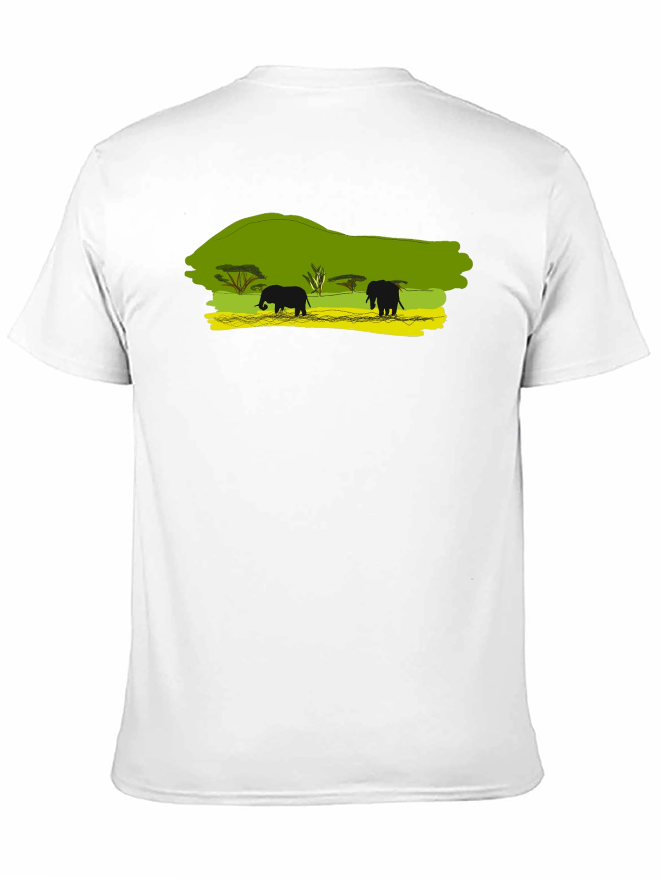 Black Elephant Graphic Tee - Black Cotton T-Shirt view 11