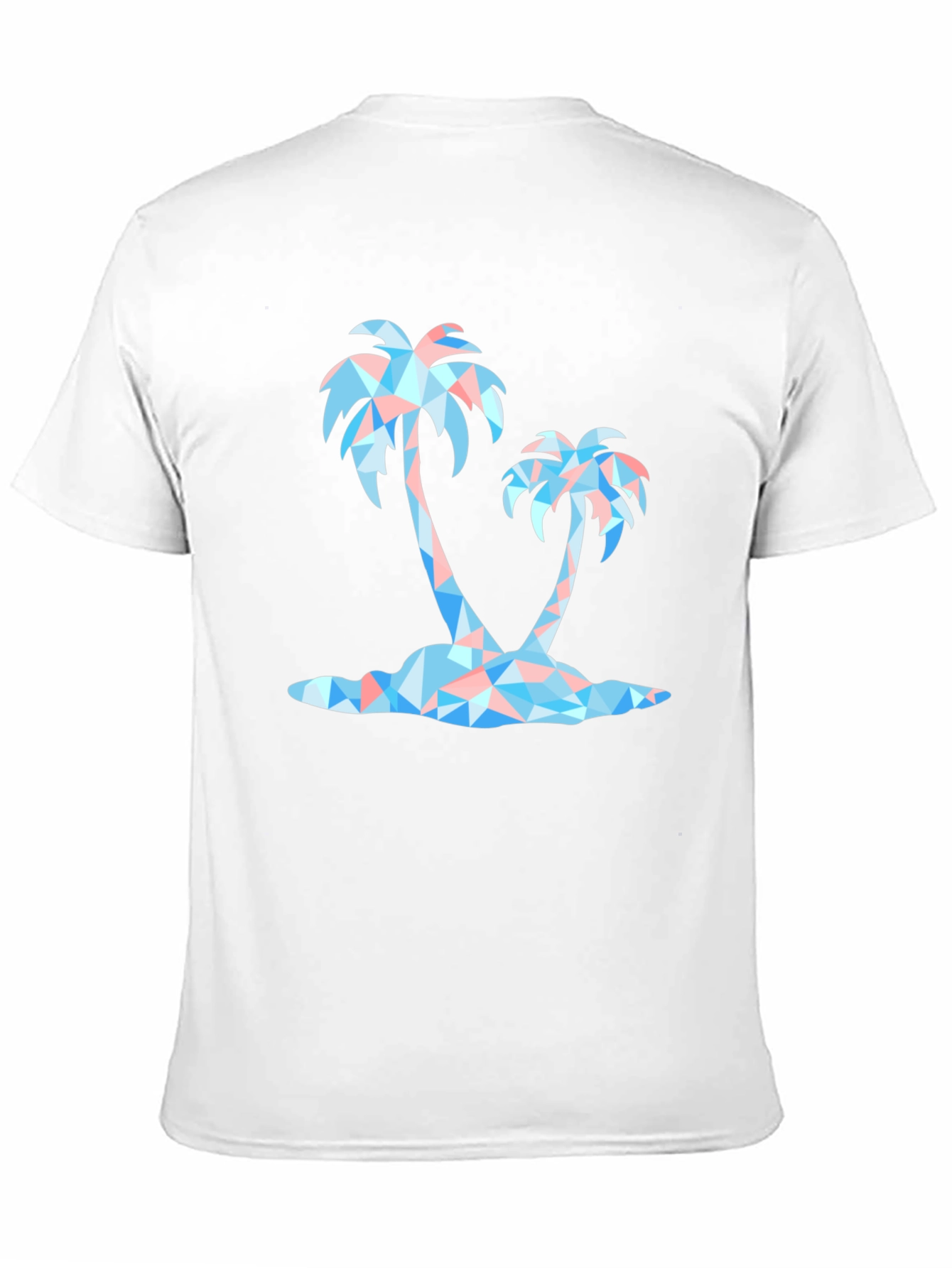 Black Geometric Palm Tree Black Graphic Tee view 11