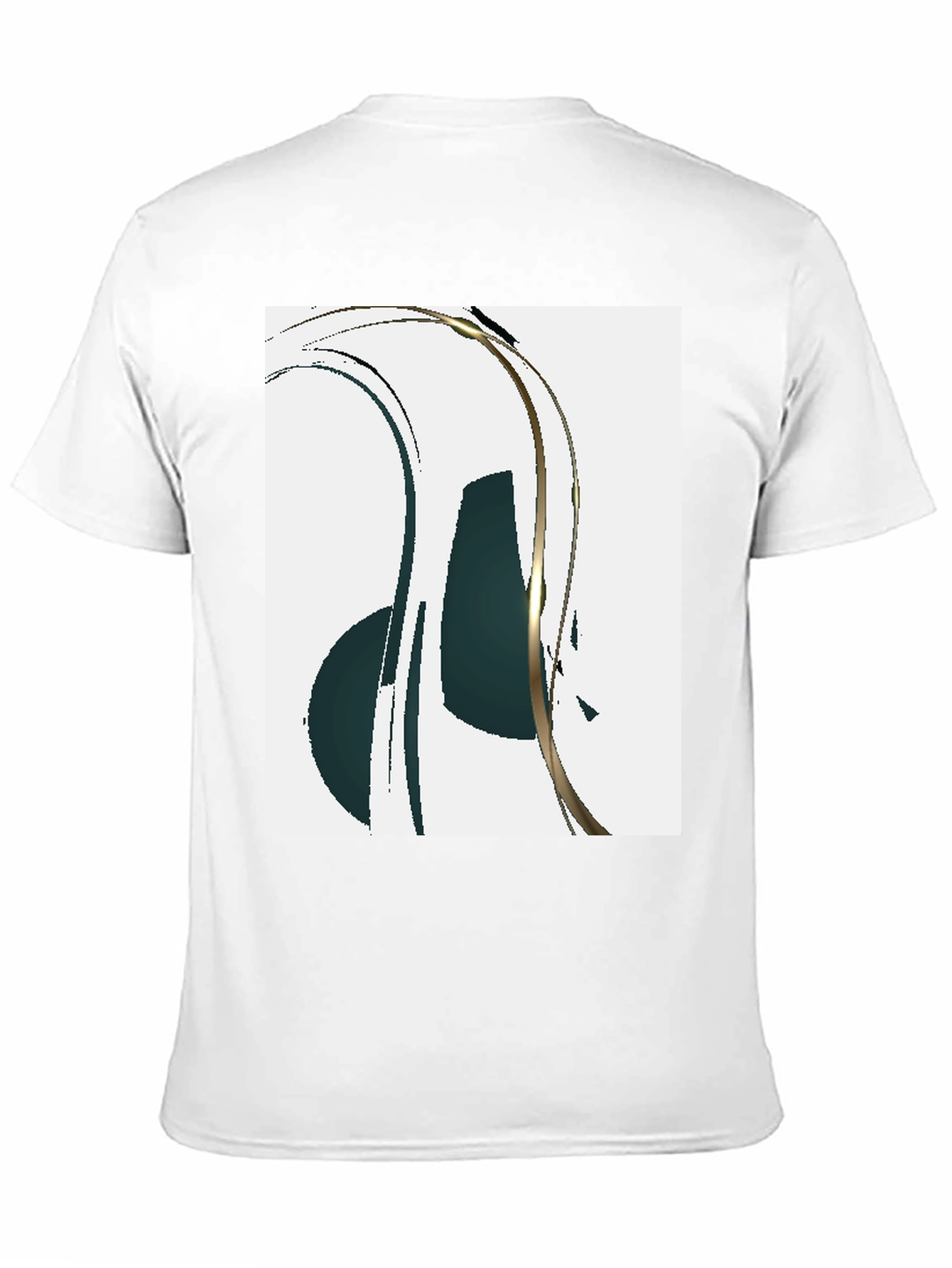 Black Abstract Art Black T-Shirt view 11