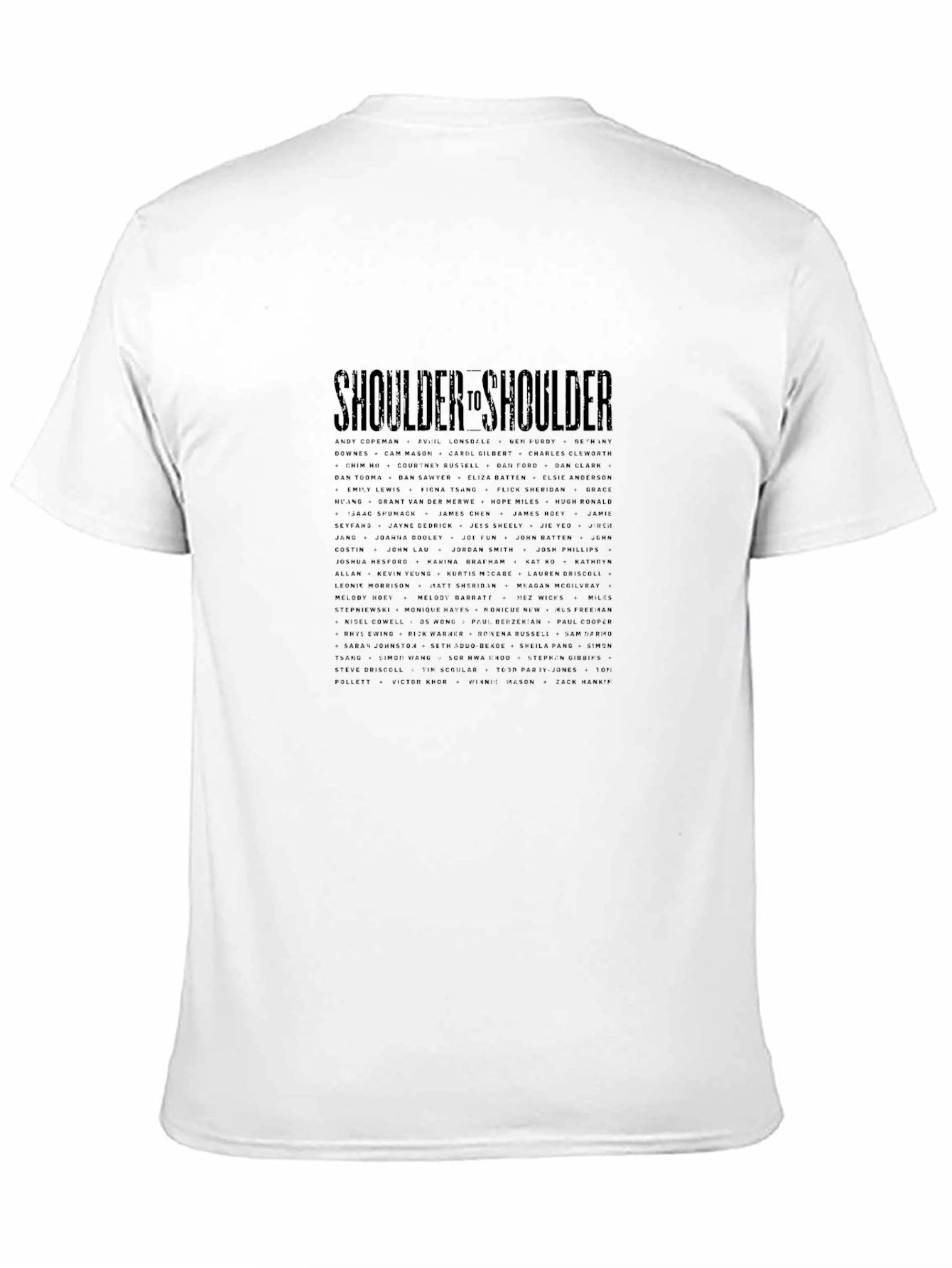 Black Shoulder to Shoulder Graphic Print Tee - Black view 11