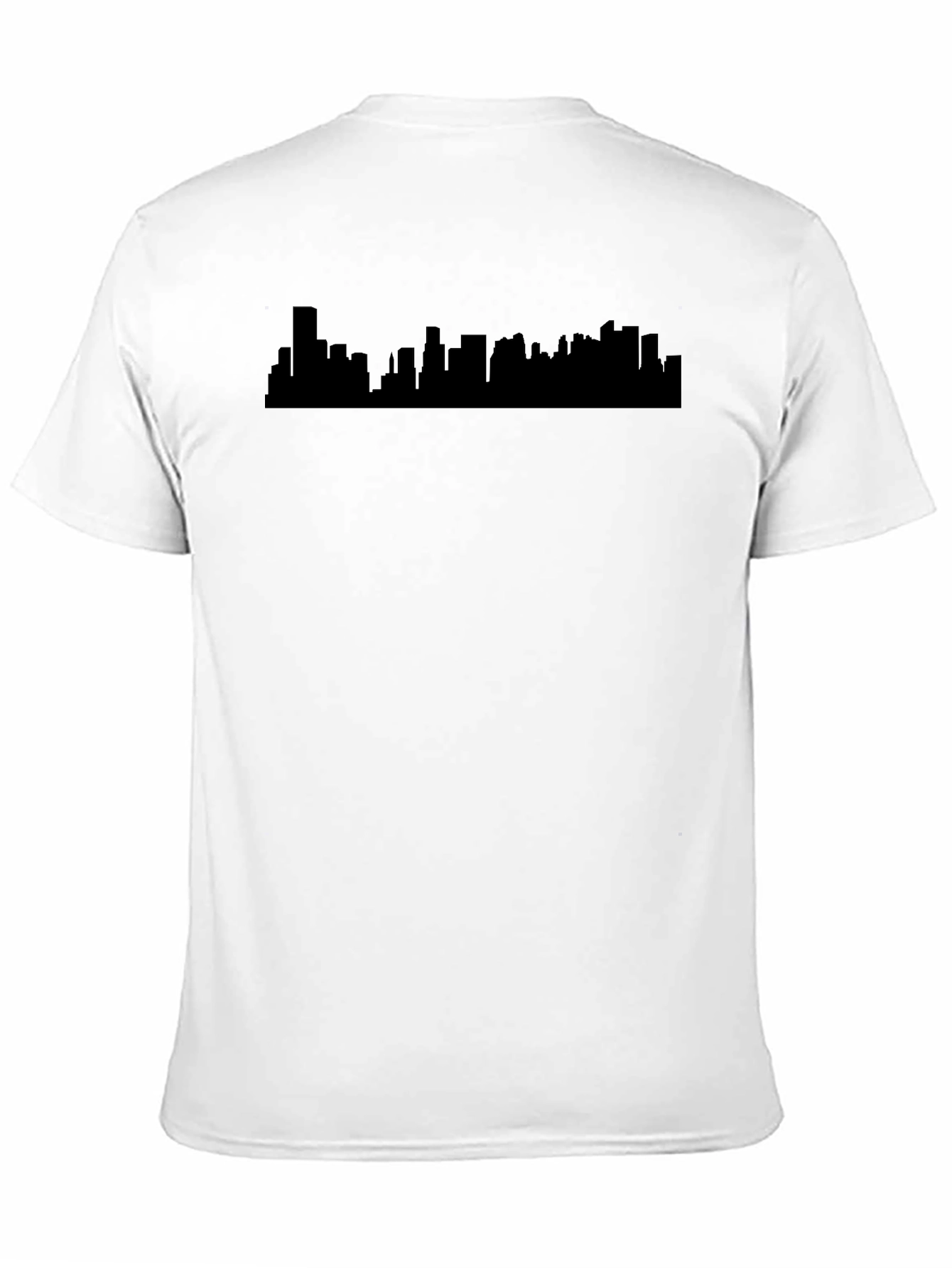 Black Cityscape Silhouette Tee - Modern Urban Style view 11