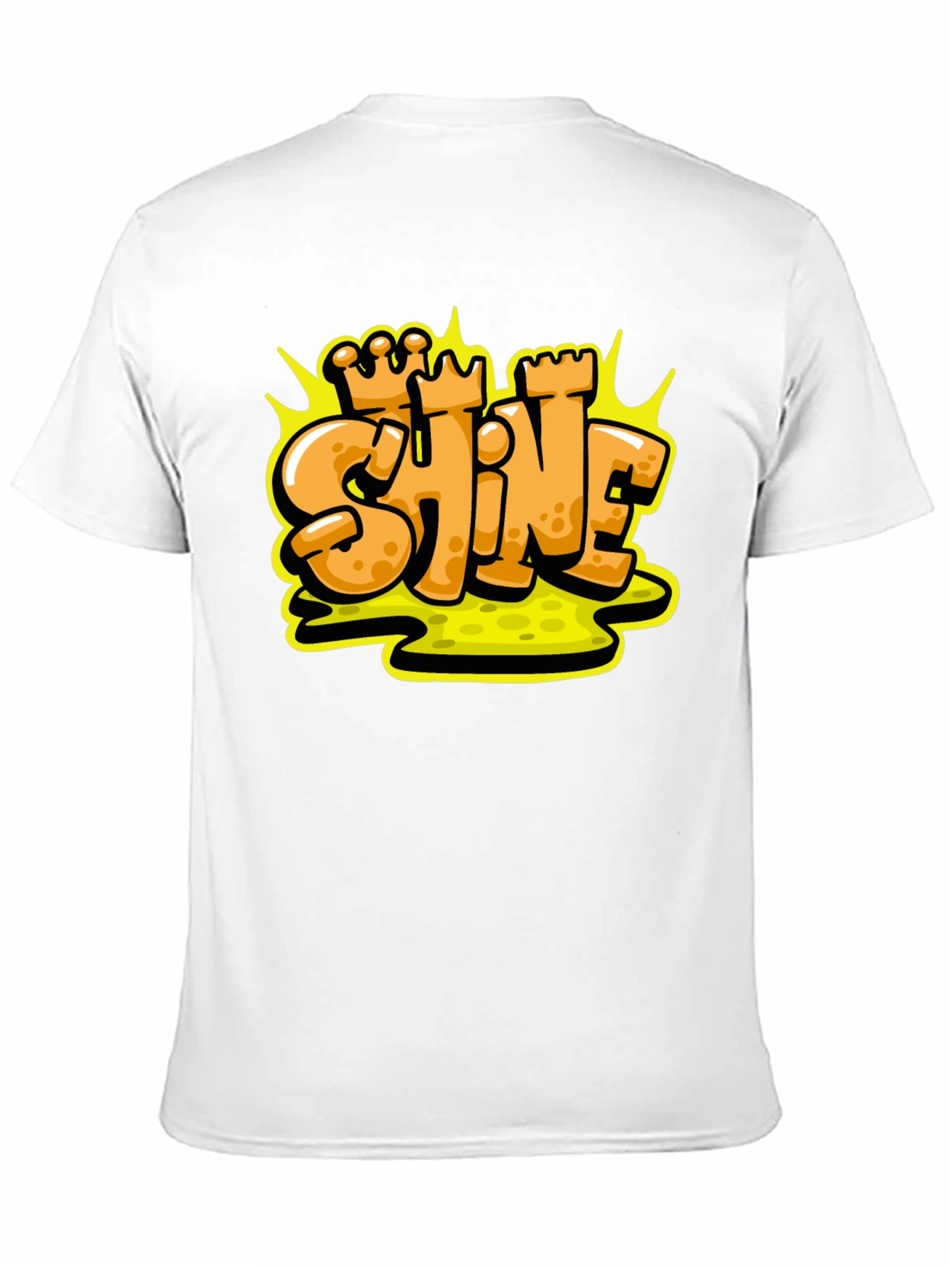 Black Shine Graffiti Style Black T-Shirt view 11