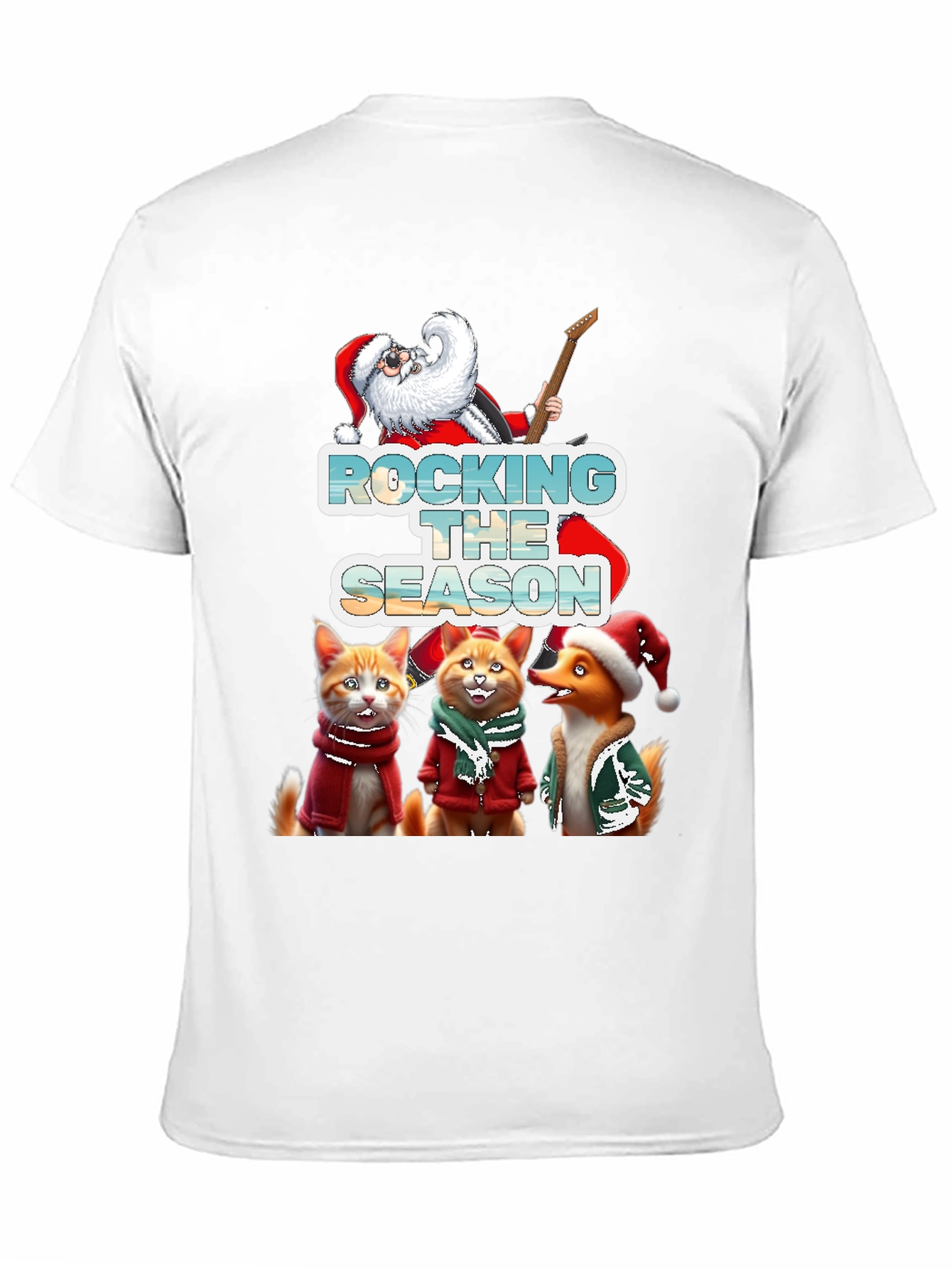 Black Rocking the Season Holiday Tee view 11