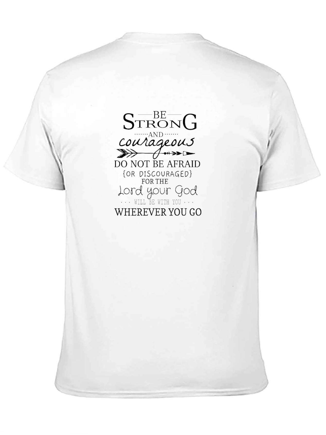 Black Be Strong T-Shirt, Religious Graphic Tee view 11