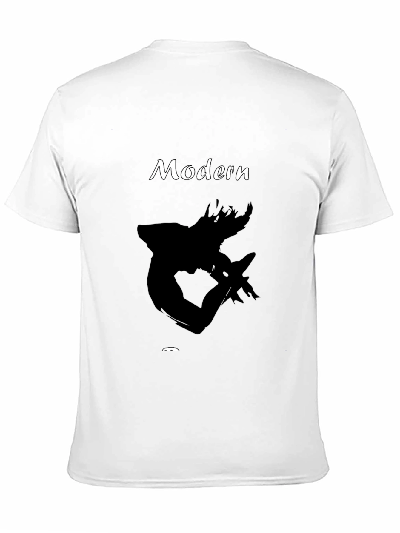Black Modern Graphic Print Black T-Shirt view 11