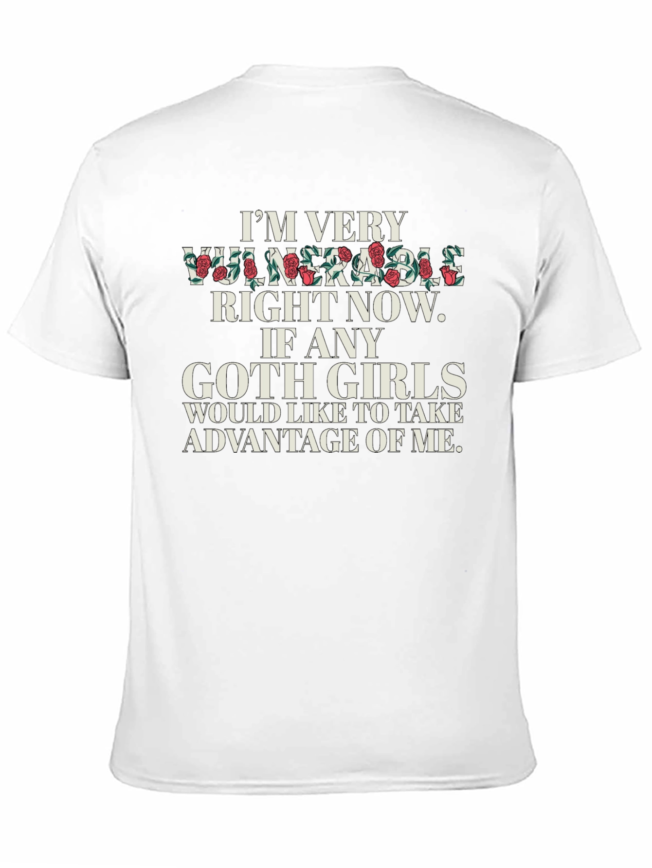 Black Vulnerable Goth Girls Graphic Tee - Black view 11