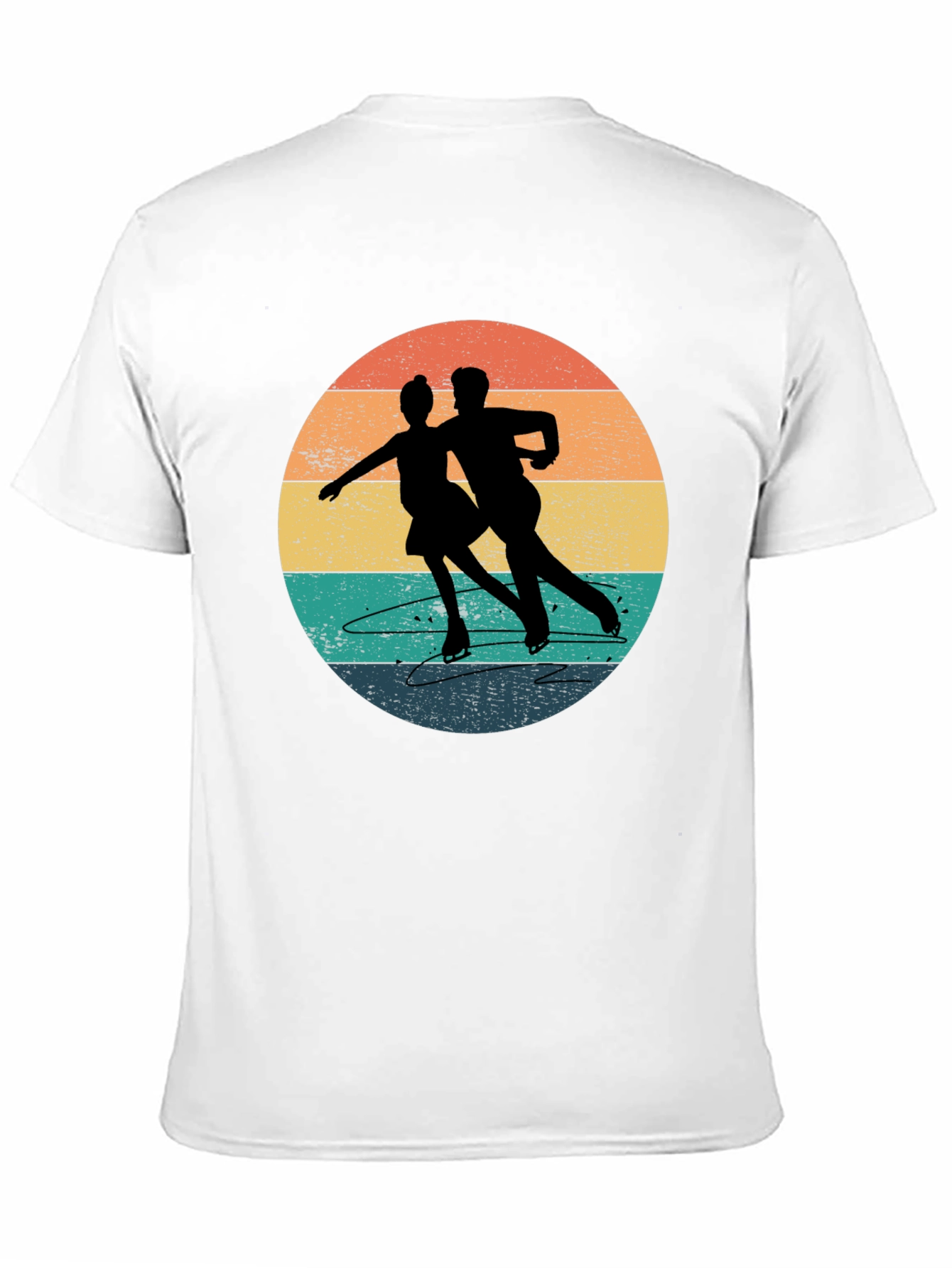 Black Vintage Figure Skating T-Shirt - Retro Style view 11