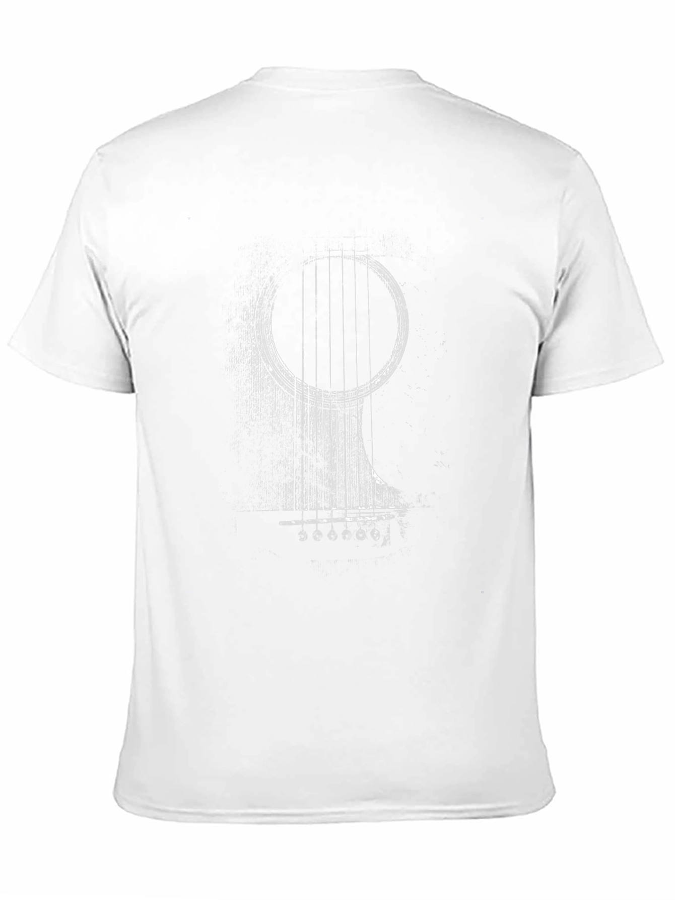 Black Guitar Print Black T-Shirt view 11