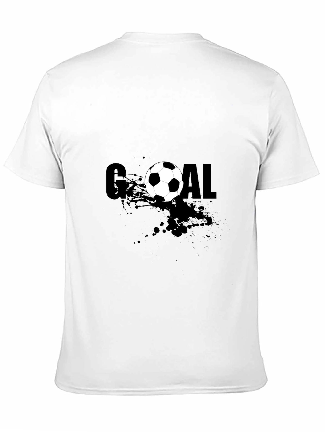 Black Goal T-Shirt Soccer Ball Design view 11