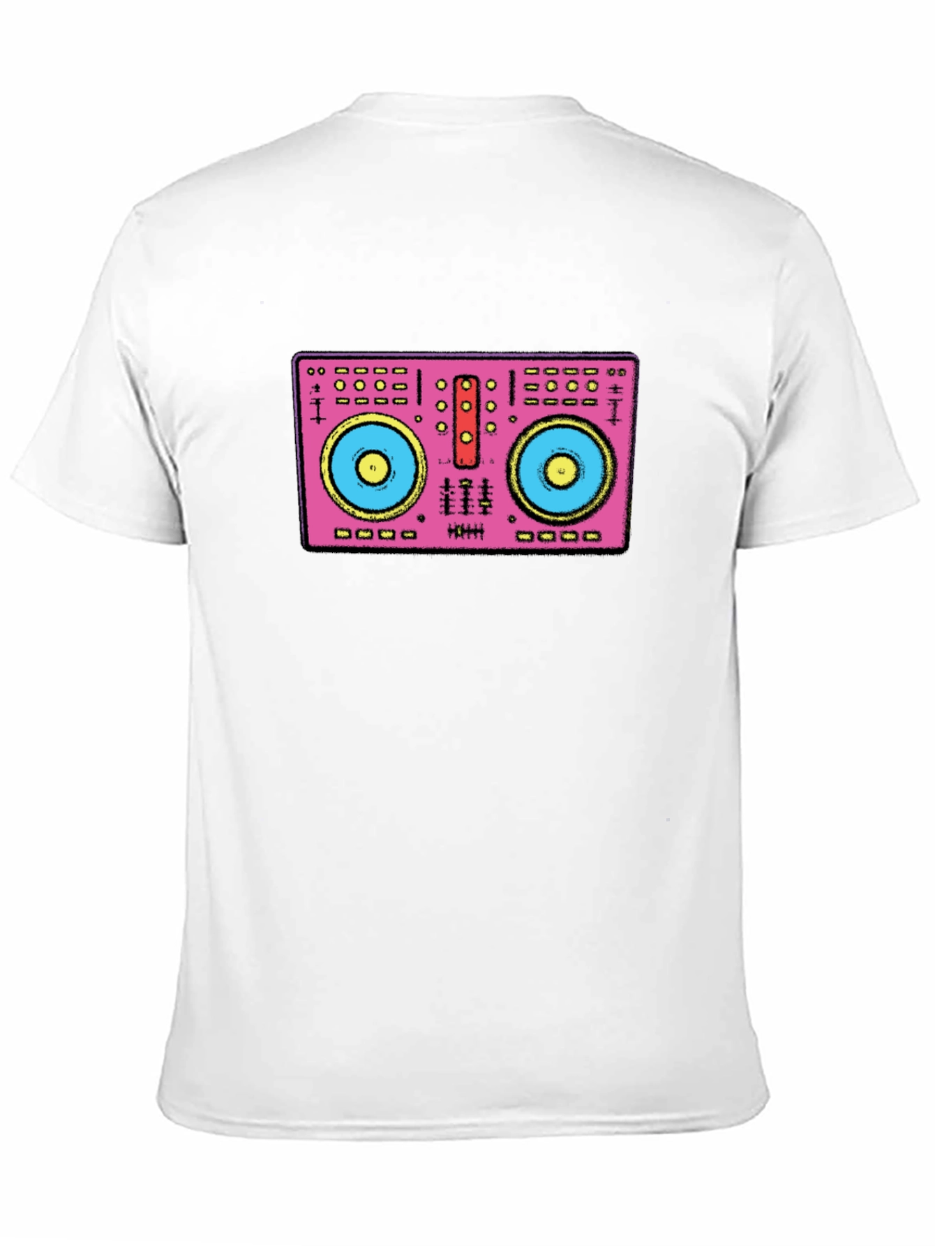 Black DJ Turntable Graphic Tee - Black Cotton T-Shirt view 11