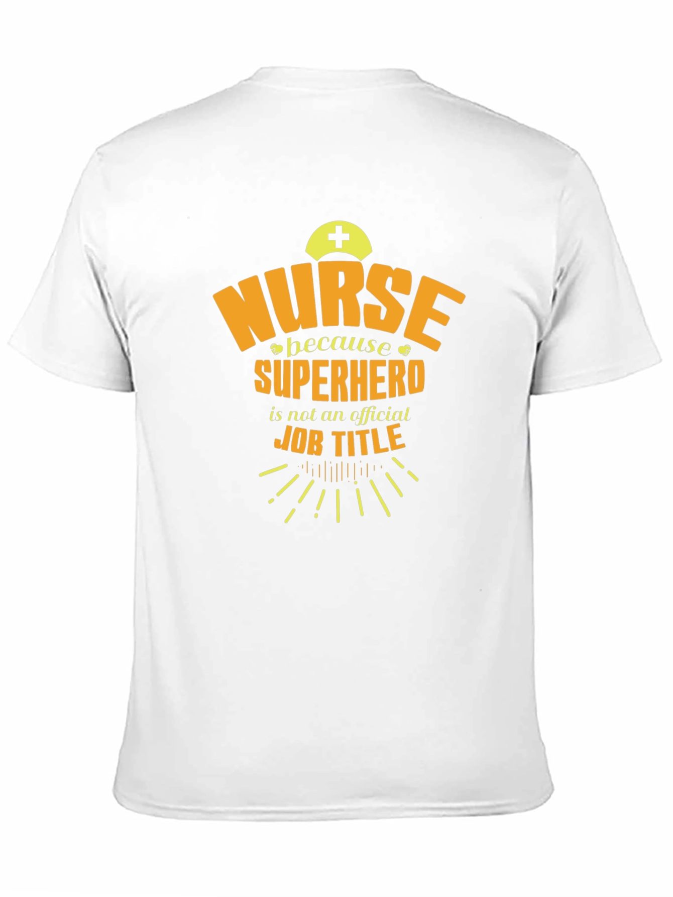 Black Nurse Superhero Job Title T-Shirt view 11