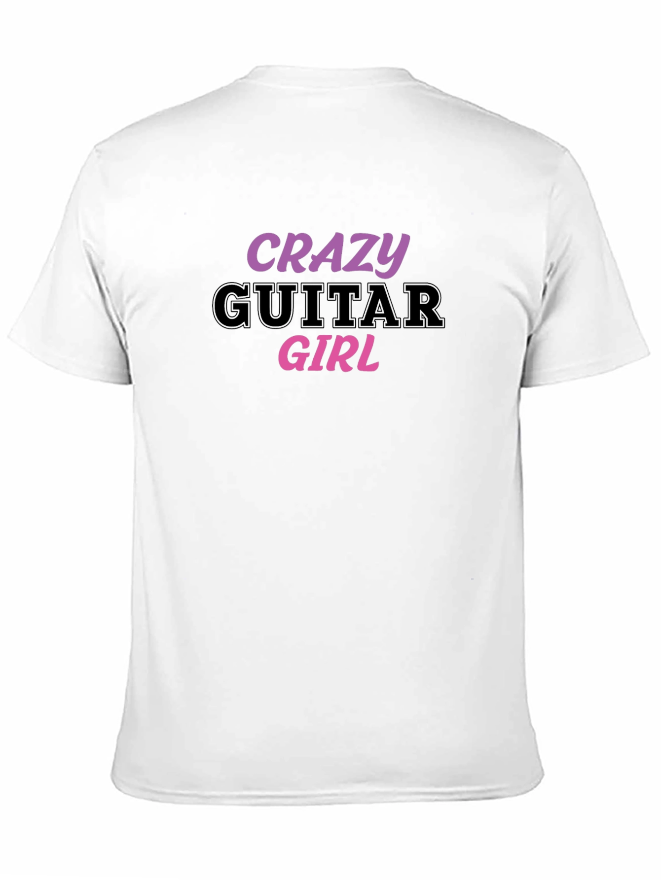 Black Crazy Guitar Girl Graphic Tee - Black view 11