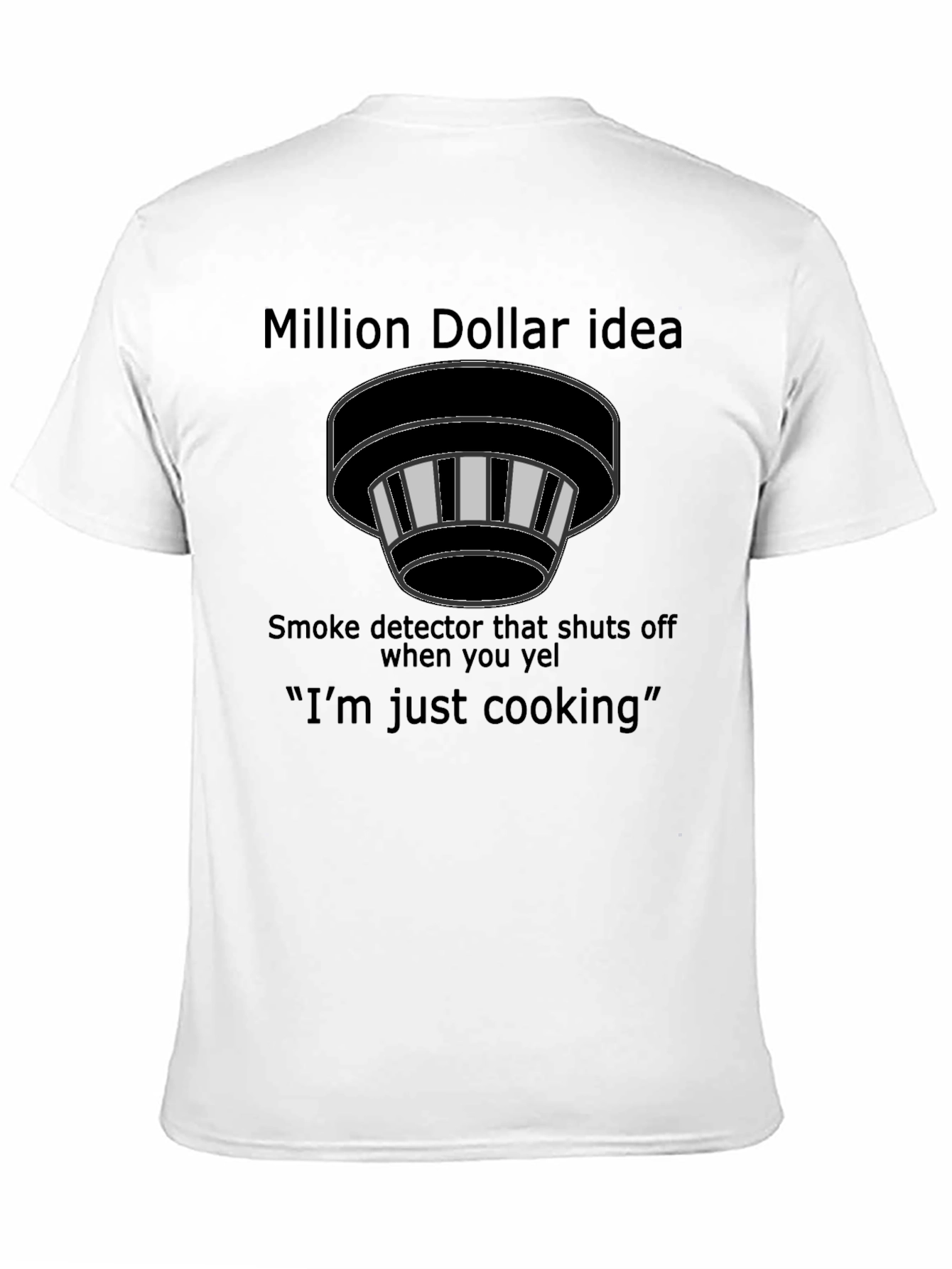 Black Smoke Detector Humor T-Shirt view 11