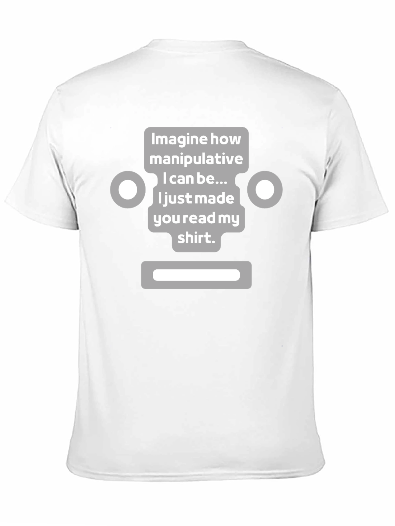 Black Manipulative Robot T-Shirt - Funny Graphic Tee view 11