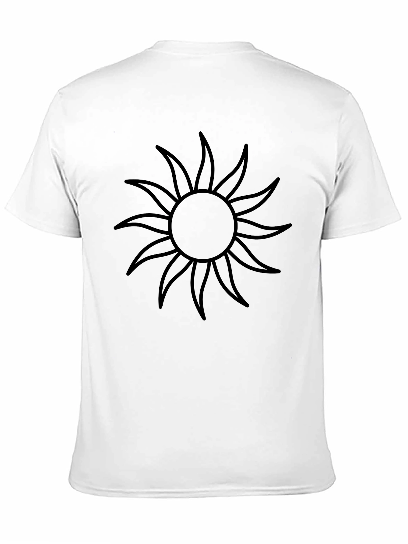 Black Men's Black Graphic Tee - Sunburst Design view 11