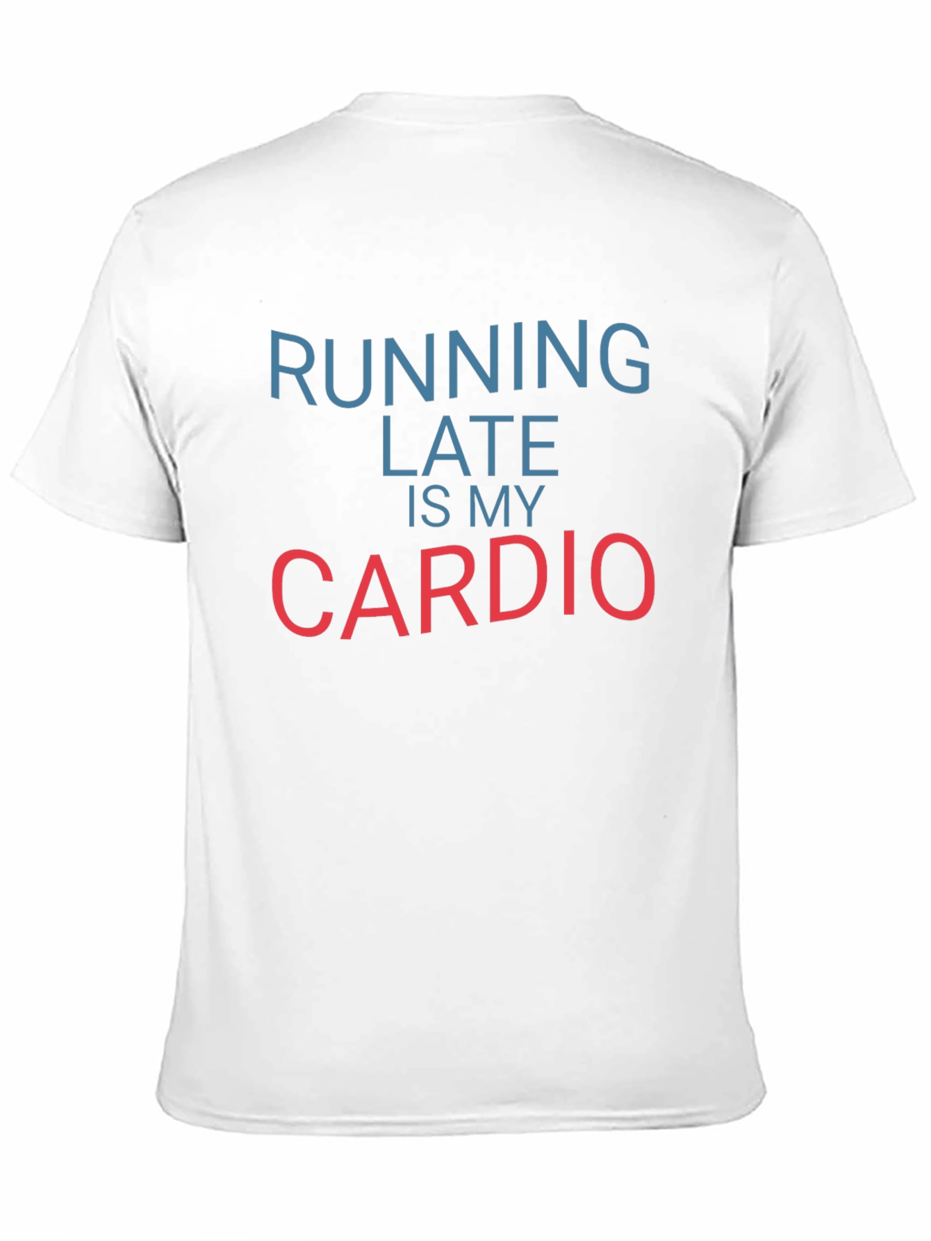 Black Funny Running Late Cardio Black T-Shirt view 11