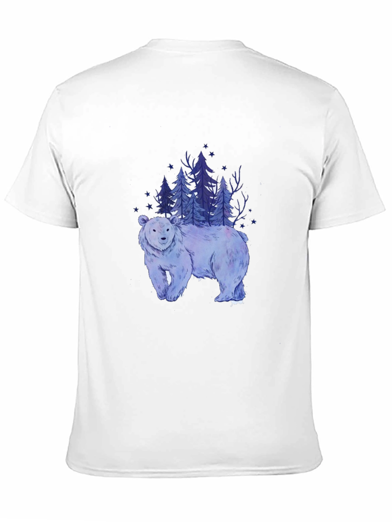 Black Bear & Forest Graphic T-Shirt view 11
