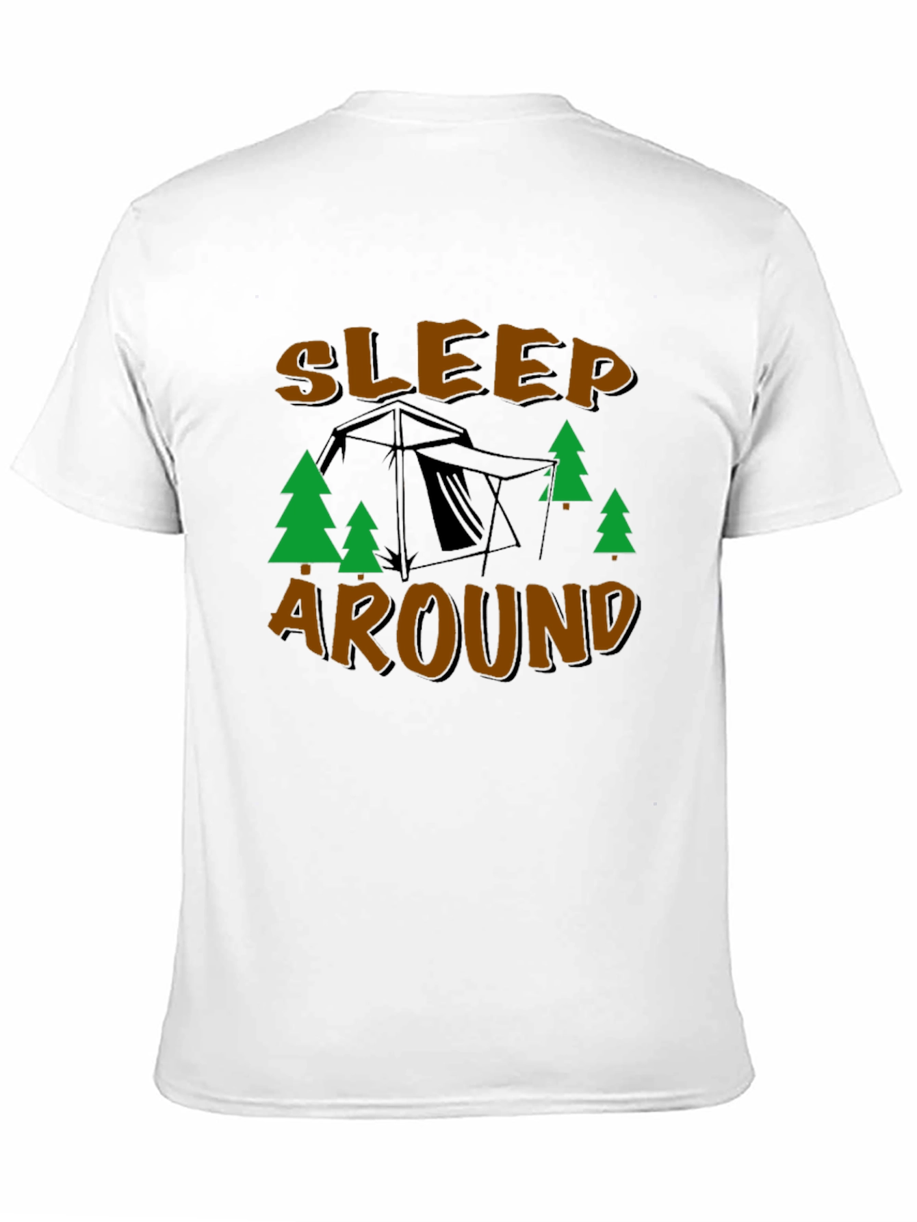 Black Sleep Around Camping T-Shirt view 11