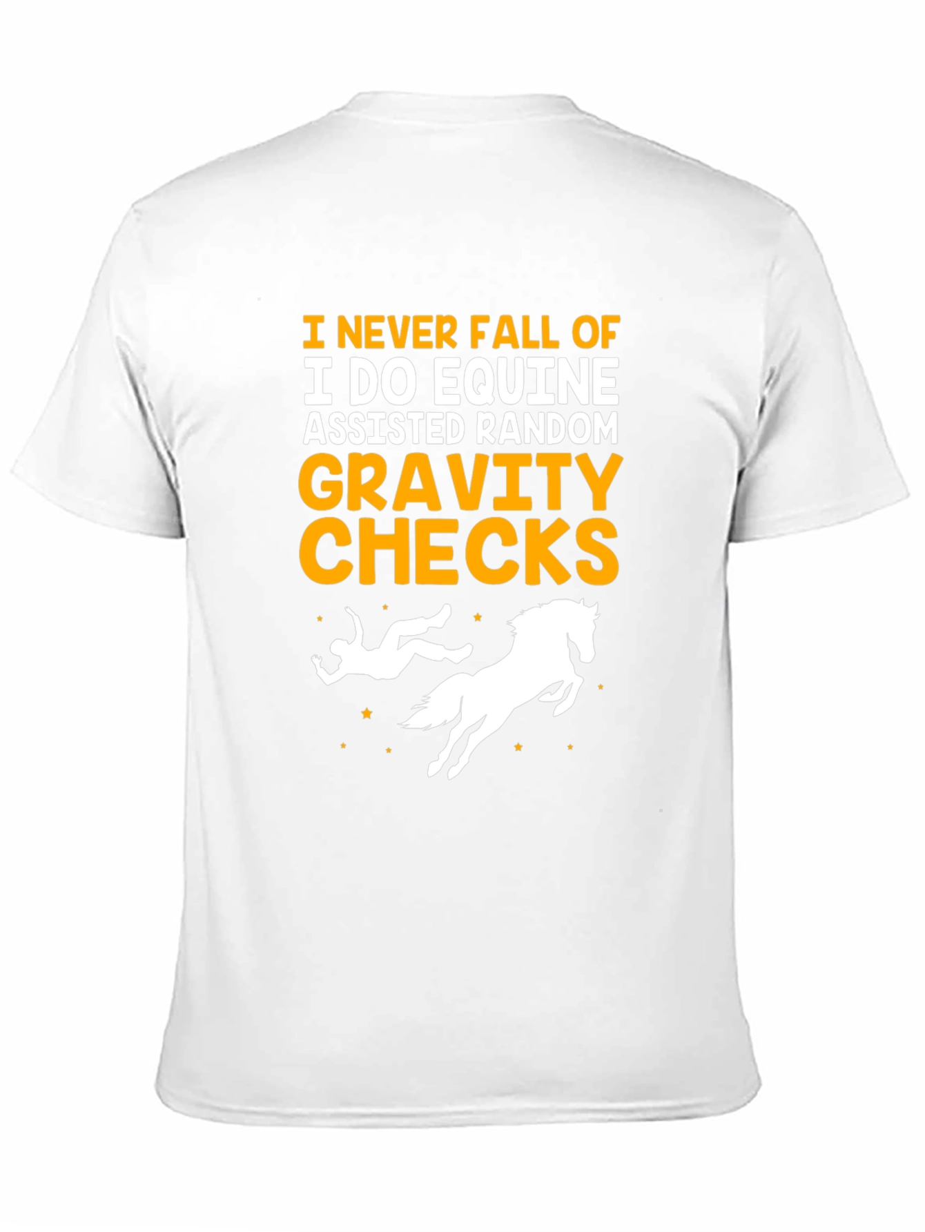 Black Equine Gravity Checks T-Shirt - Funny Horse Riding Gift view 11