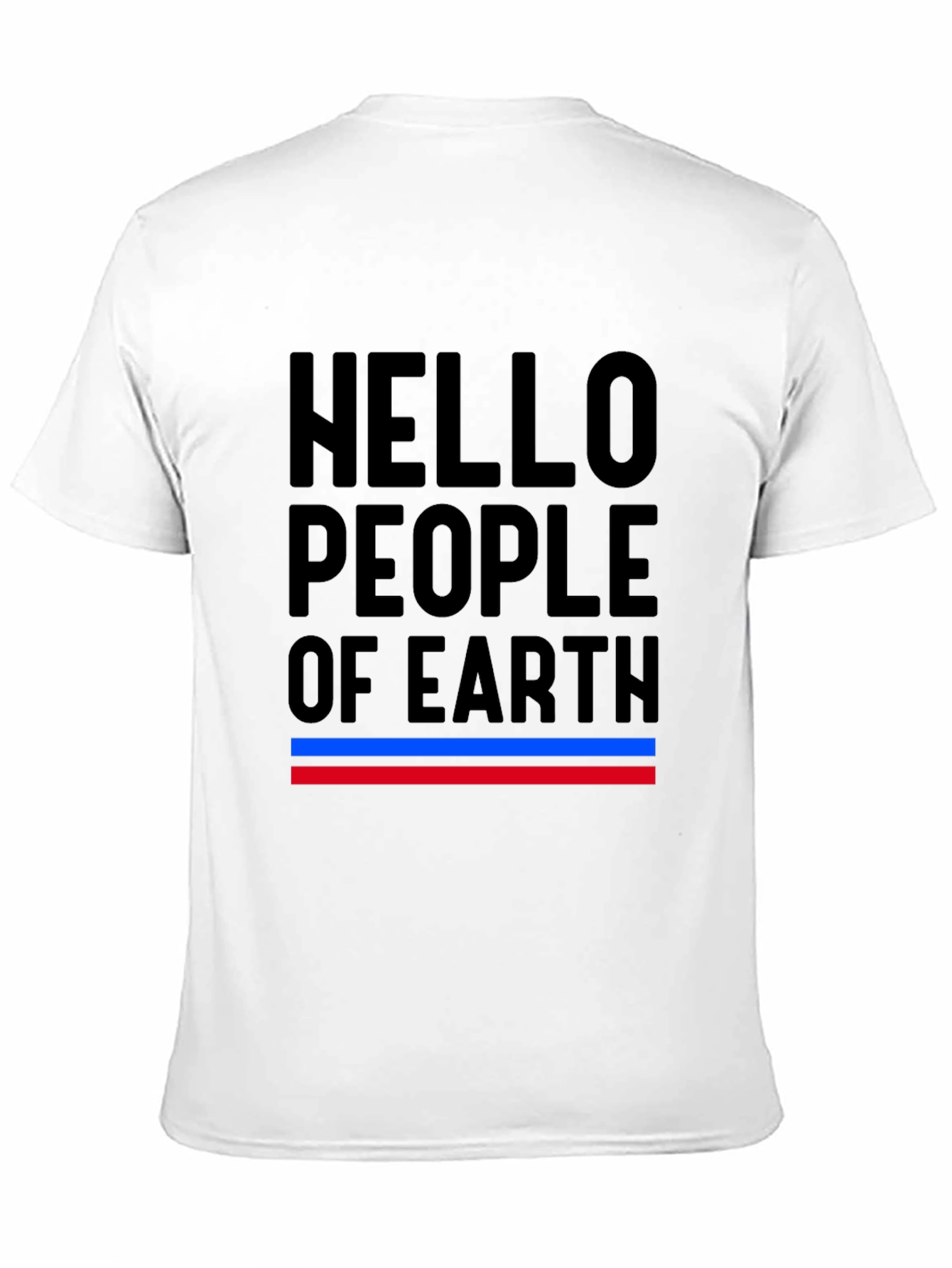 Black Hello People of Earth Graphic Tee view 11