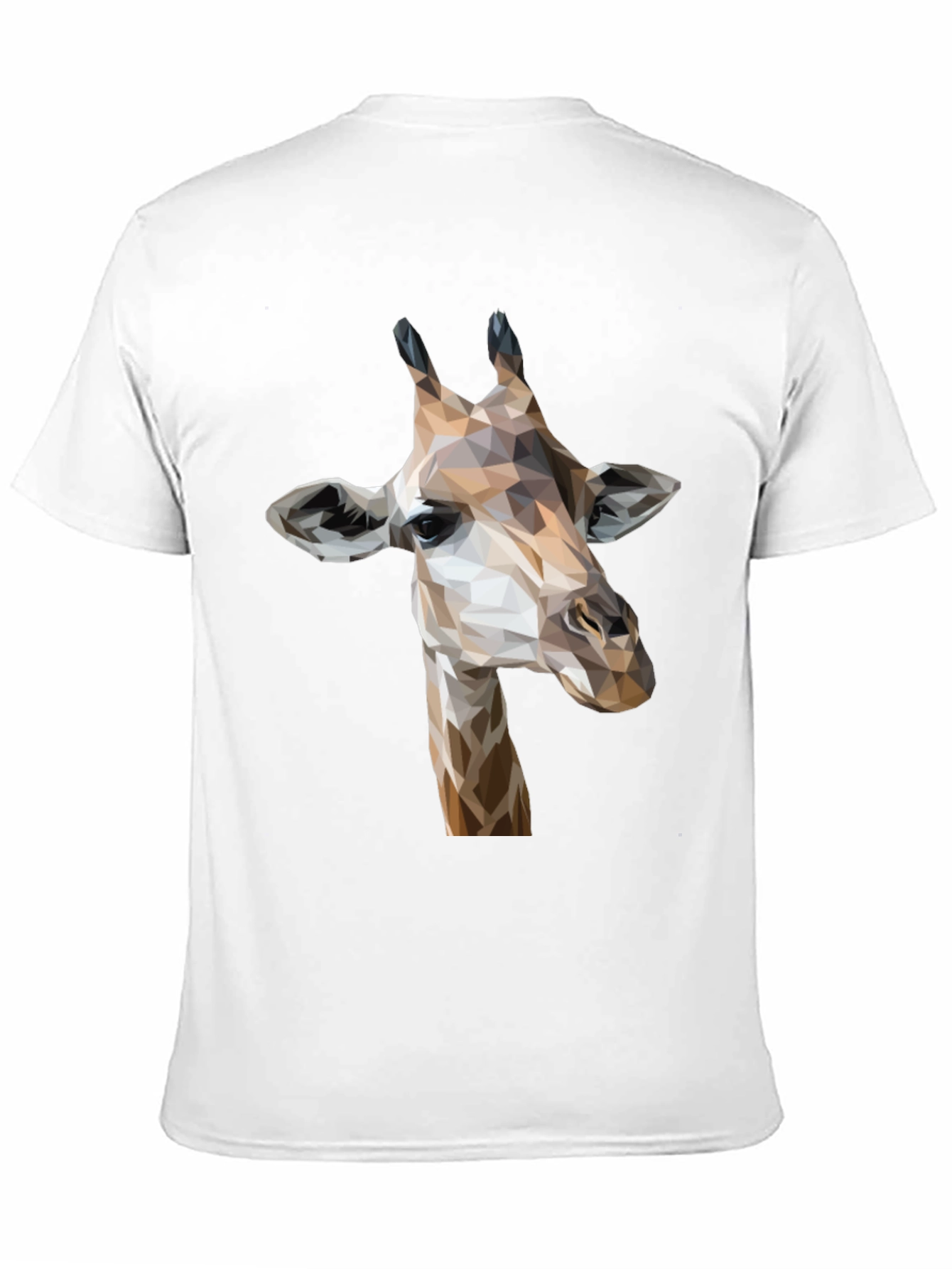 Black Geometric Giraffe Graphic Tee - Modern Animal Print Shirt view 11