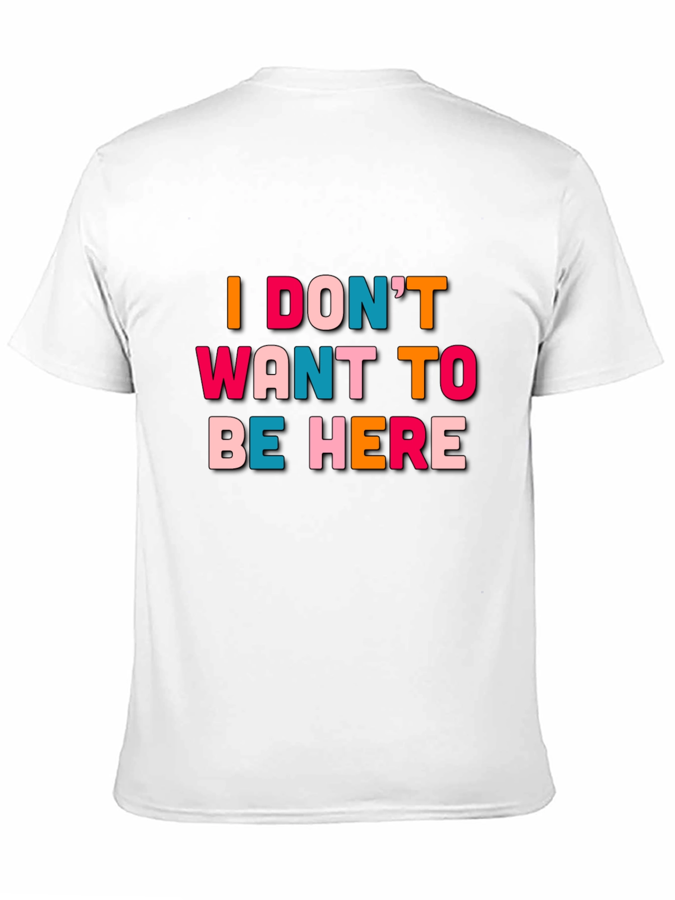 Black I Don't Want To Be Here Graphic Tee view 11