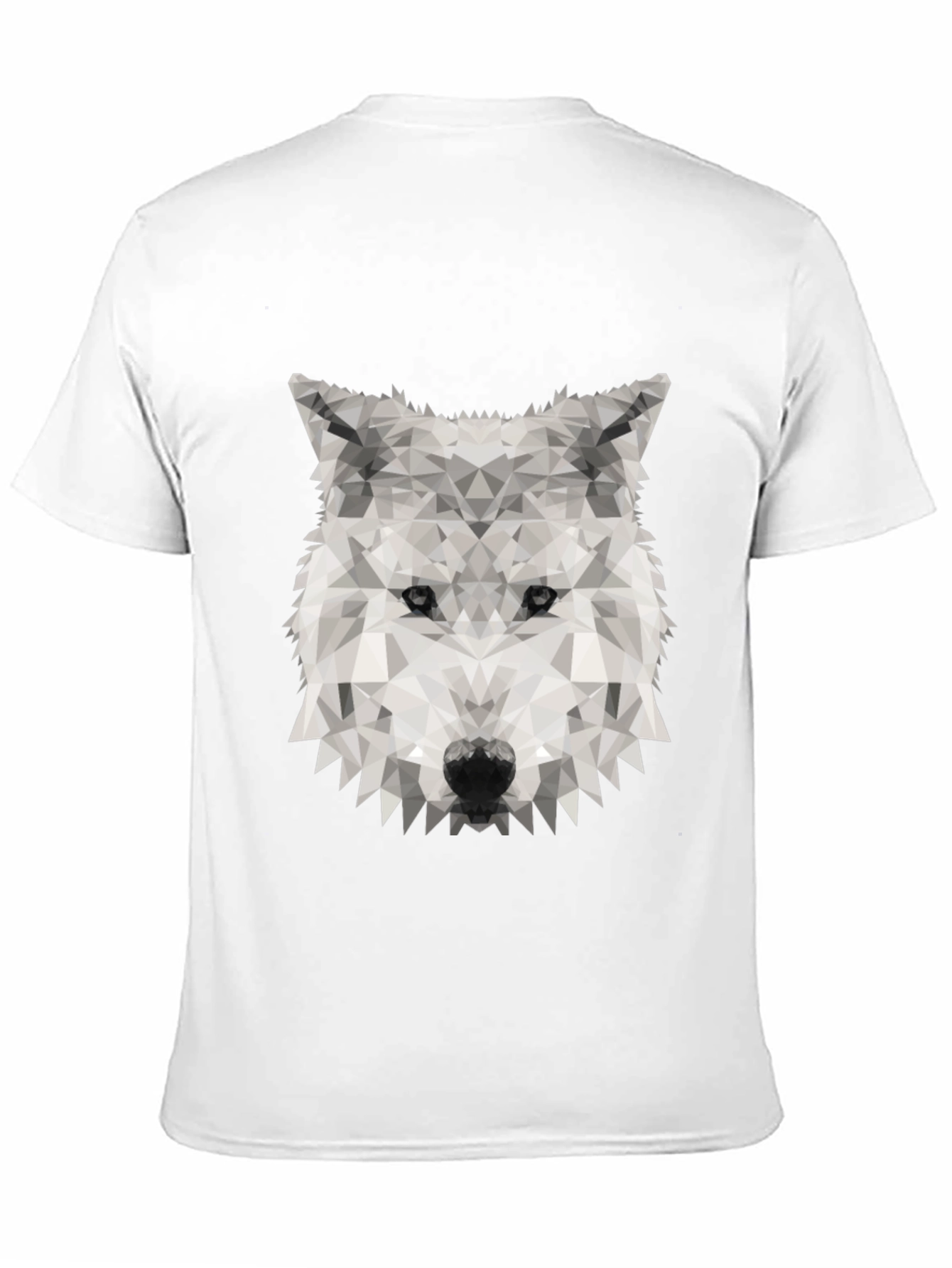Black Geometric Wolf Graphic Tee - Stylish Black T-Shirt view 11