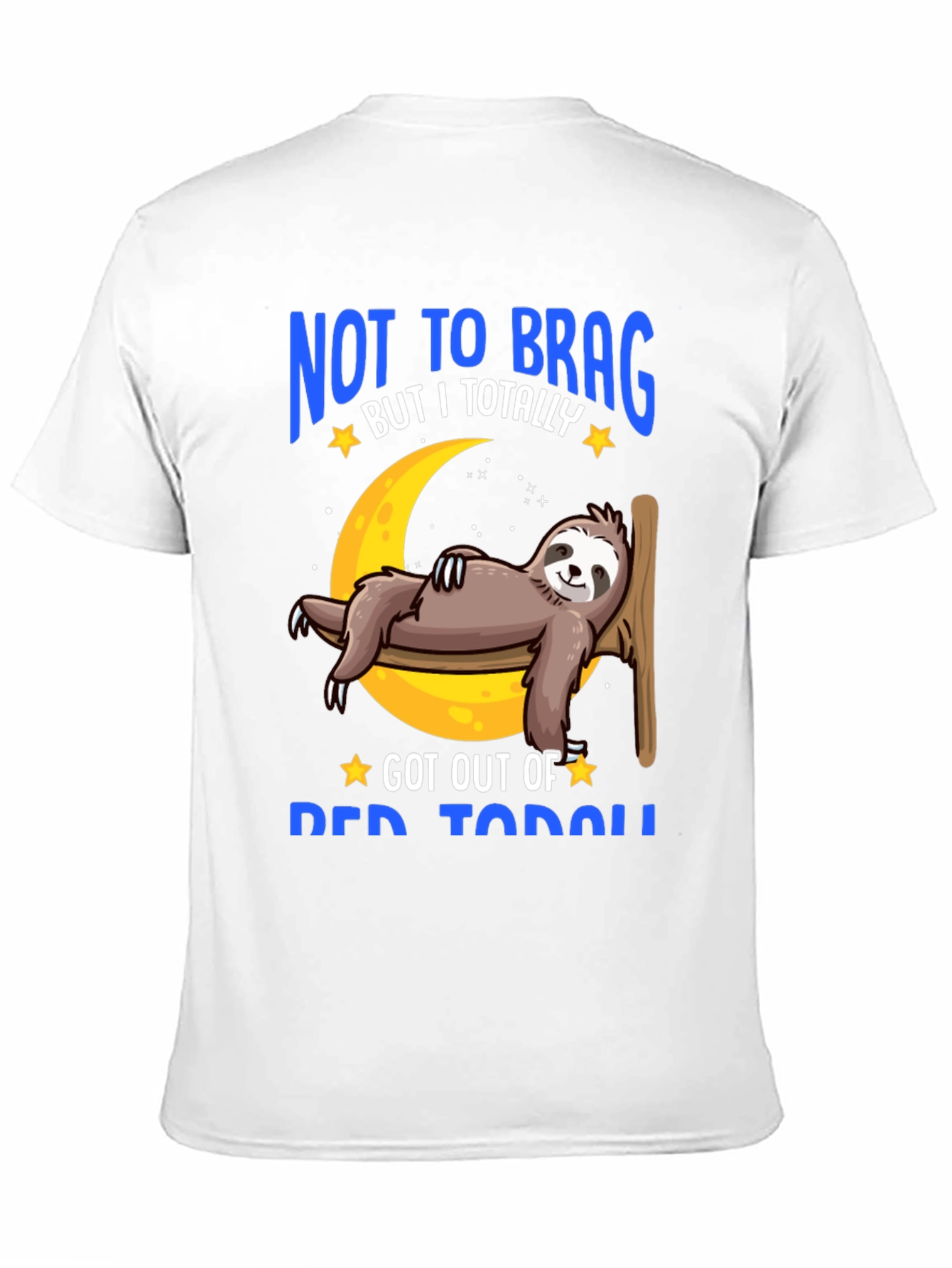 Black Sloth Moon Graphic T-Shirt - Not to Brag... view 11