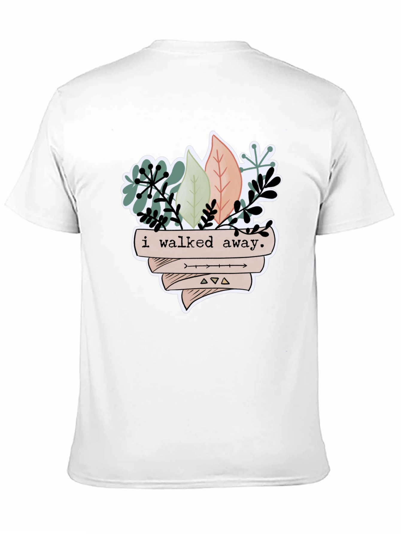 Black I Walked Away Plant Graphic Tee - Unisex view 11
