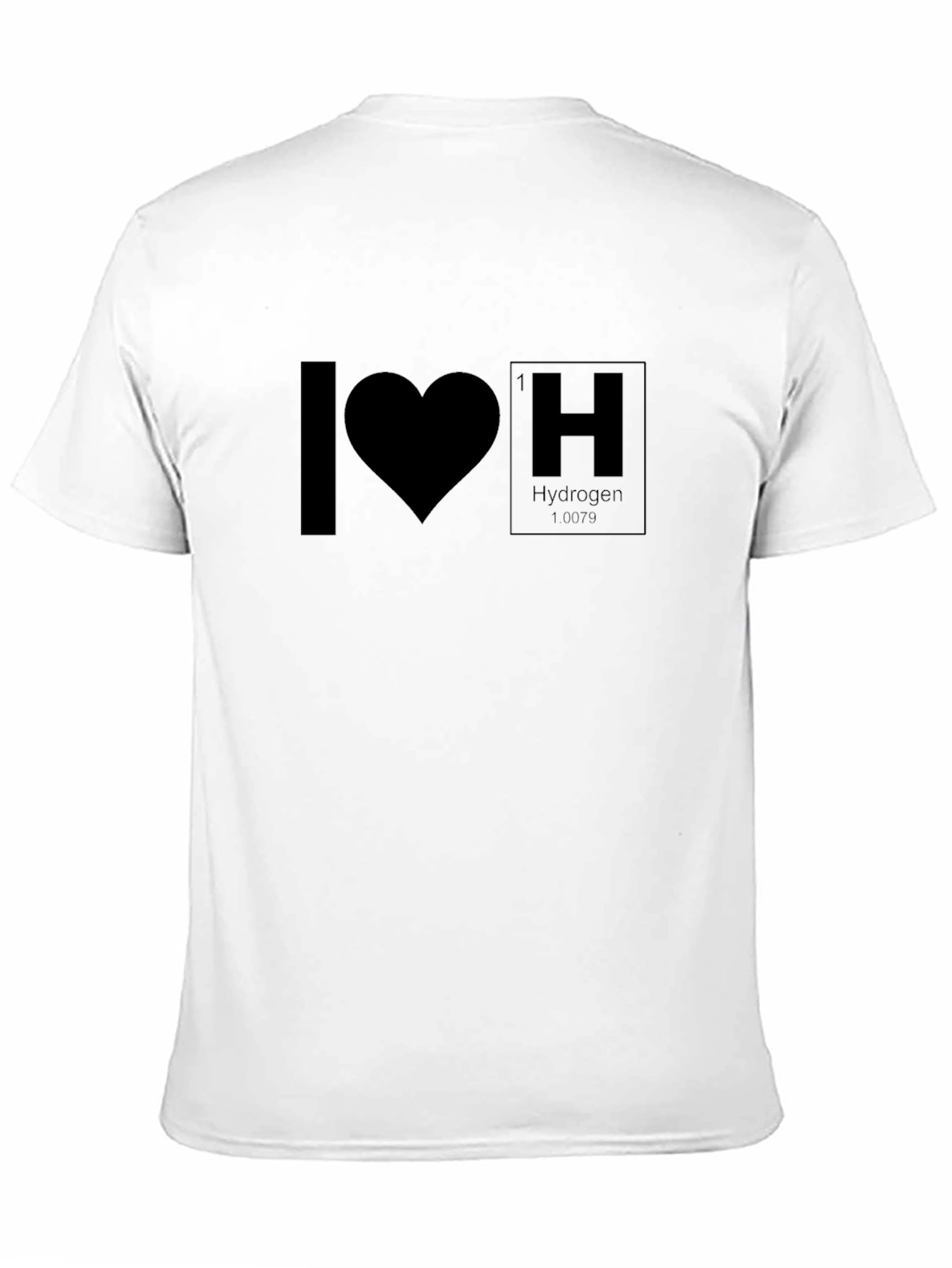 Black I Heart Hydrogen Black T-Shirt view 11
