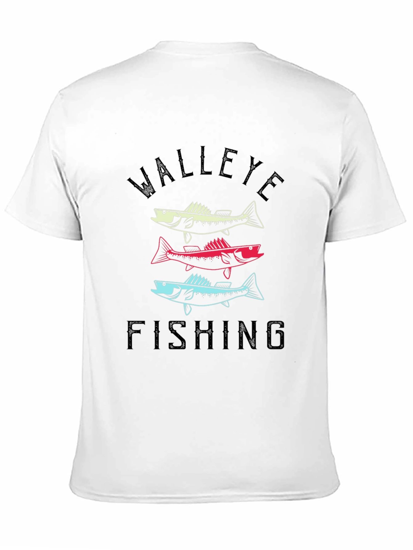 Black Walleye Fishing T-Shirt - Cool Graphic Design view 11