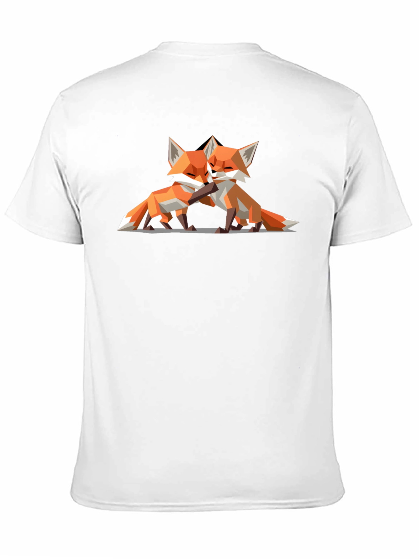 Black Geometric Fox T-Shirt - Modern Animal Lover Tee view 11