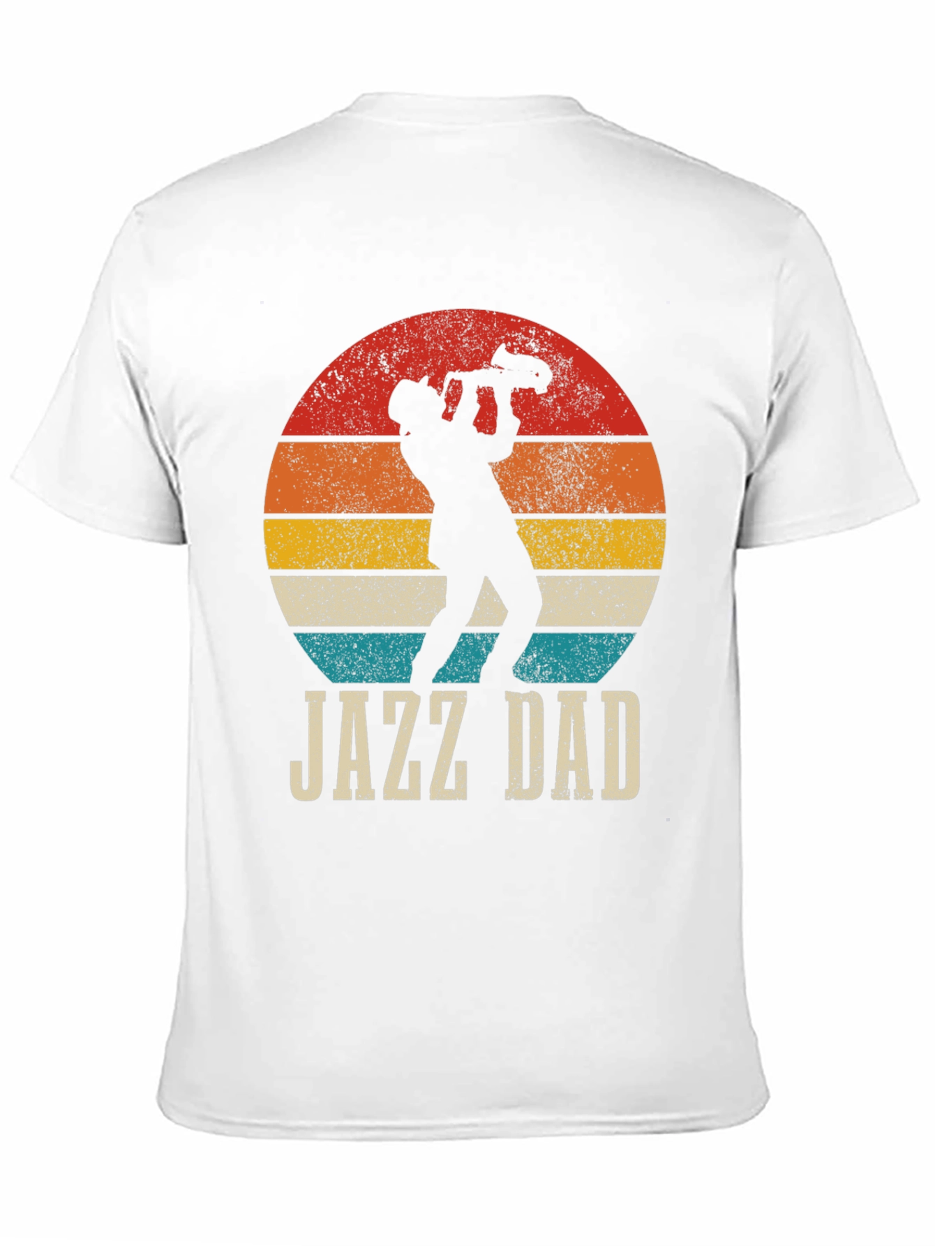 Black Jazz Dad Graphic Tee - Retro Sunset Design view 11