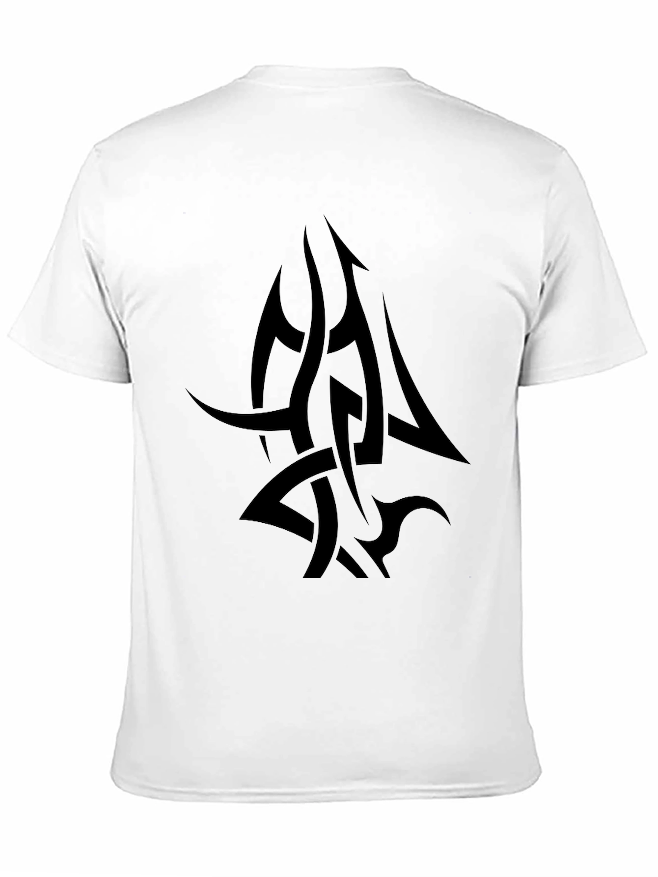 Black Men's Black Graphic Tee - Abstract Design view 11