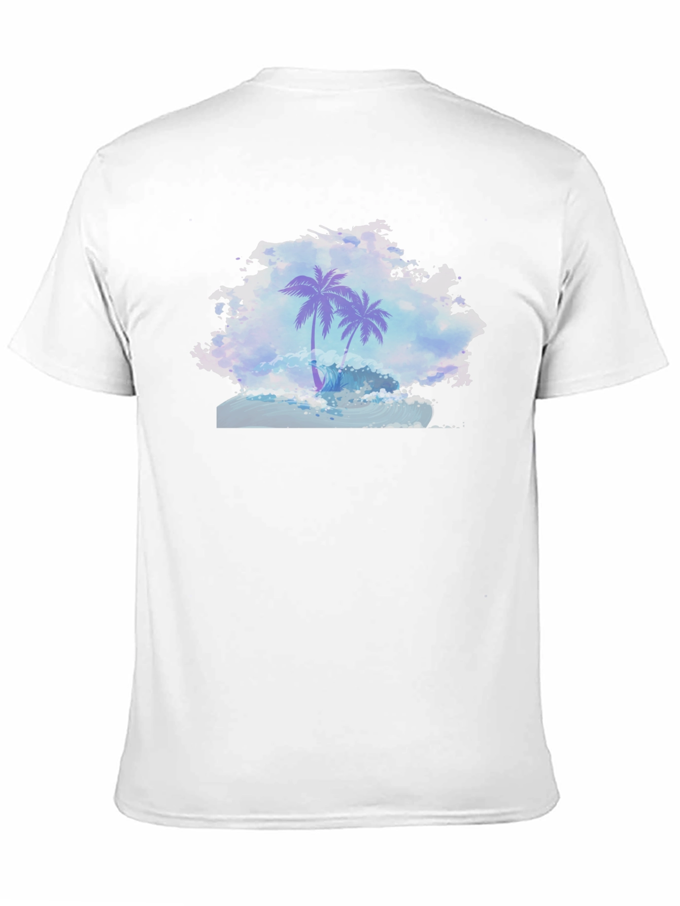 Black Palm Wave Graphic Tee - Black Cotton Comfort view 11