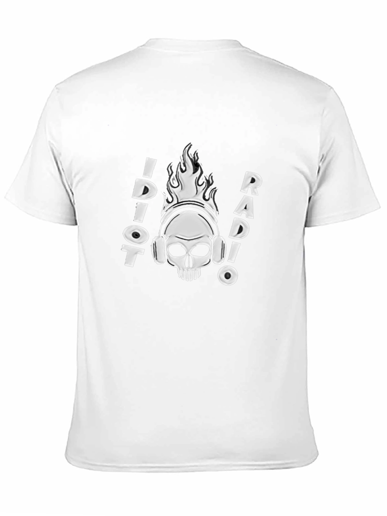 Black Idiot Radio Graphic Tee - Black Cotton T-Shirt view 11