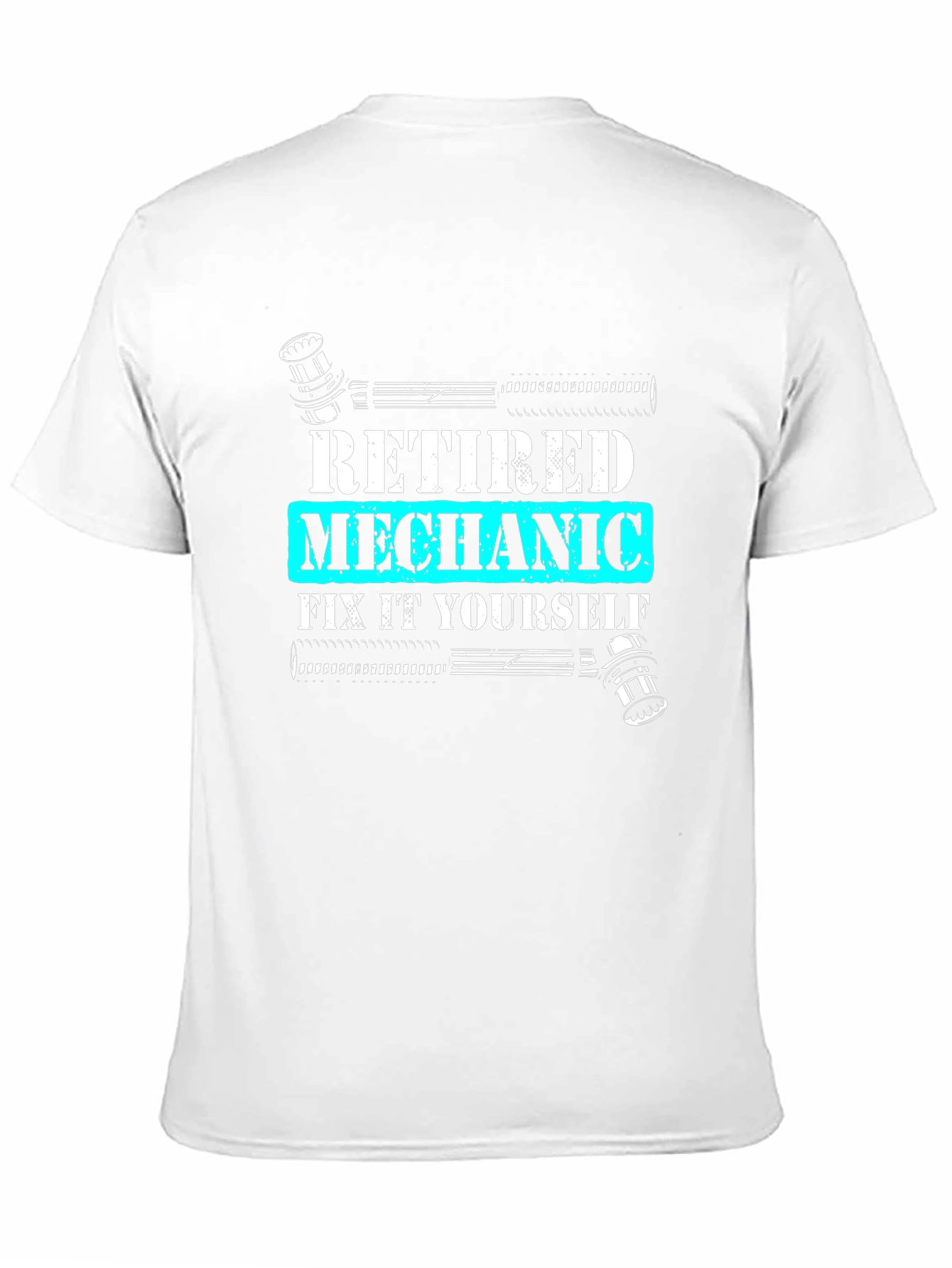 Black Retired Mechanic T-Shirt - Fix It Yourself view 11
