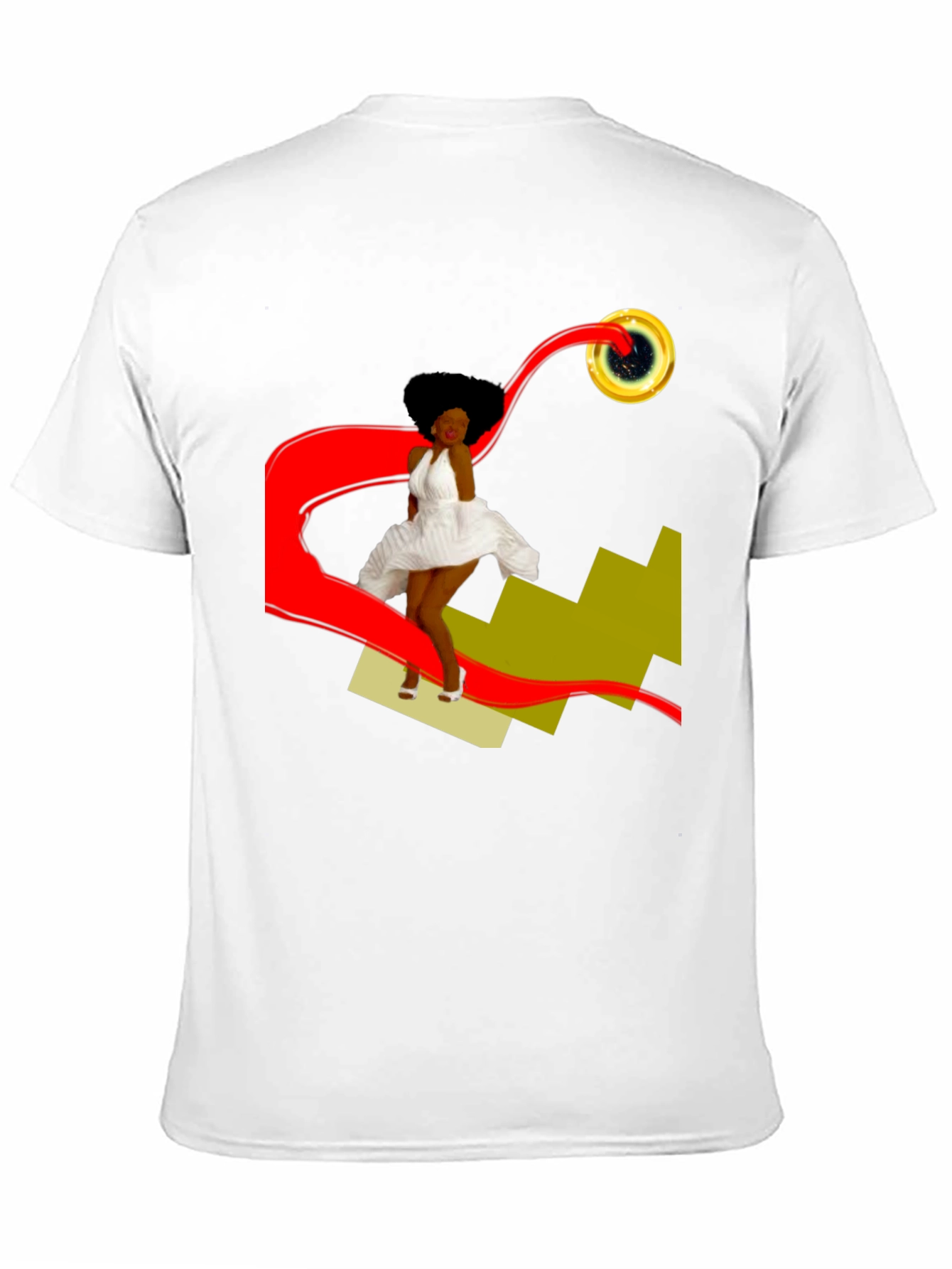 Black Stylish Graphic T-Shirt: Retro-Pop Art Design view 11