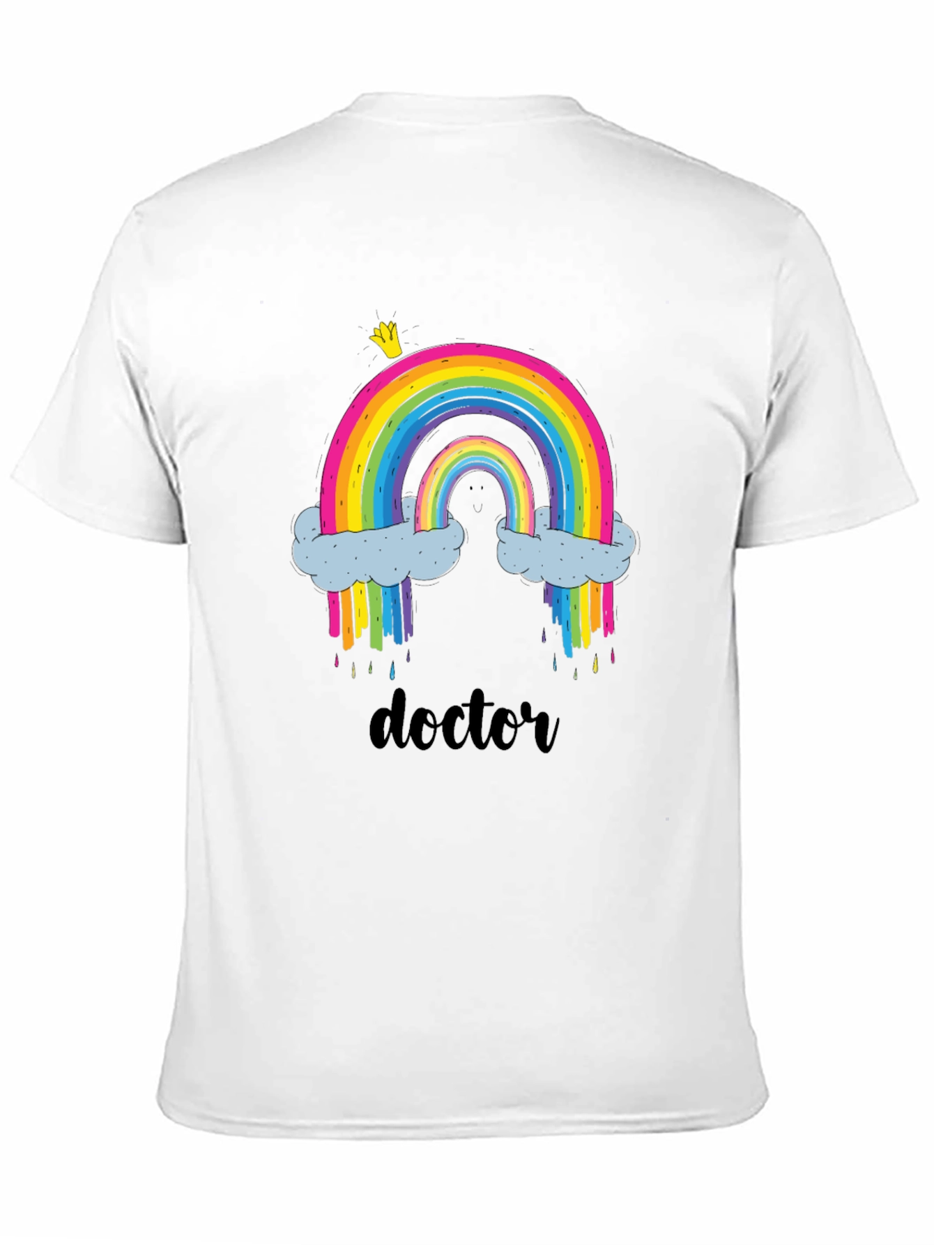 Black Doctor Rainbow Graphic Tee - Quirky & Fun! view 11