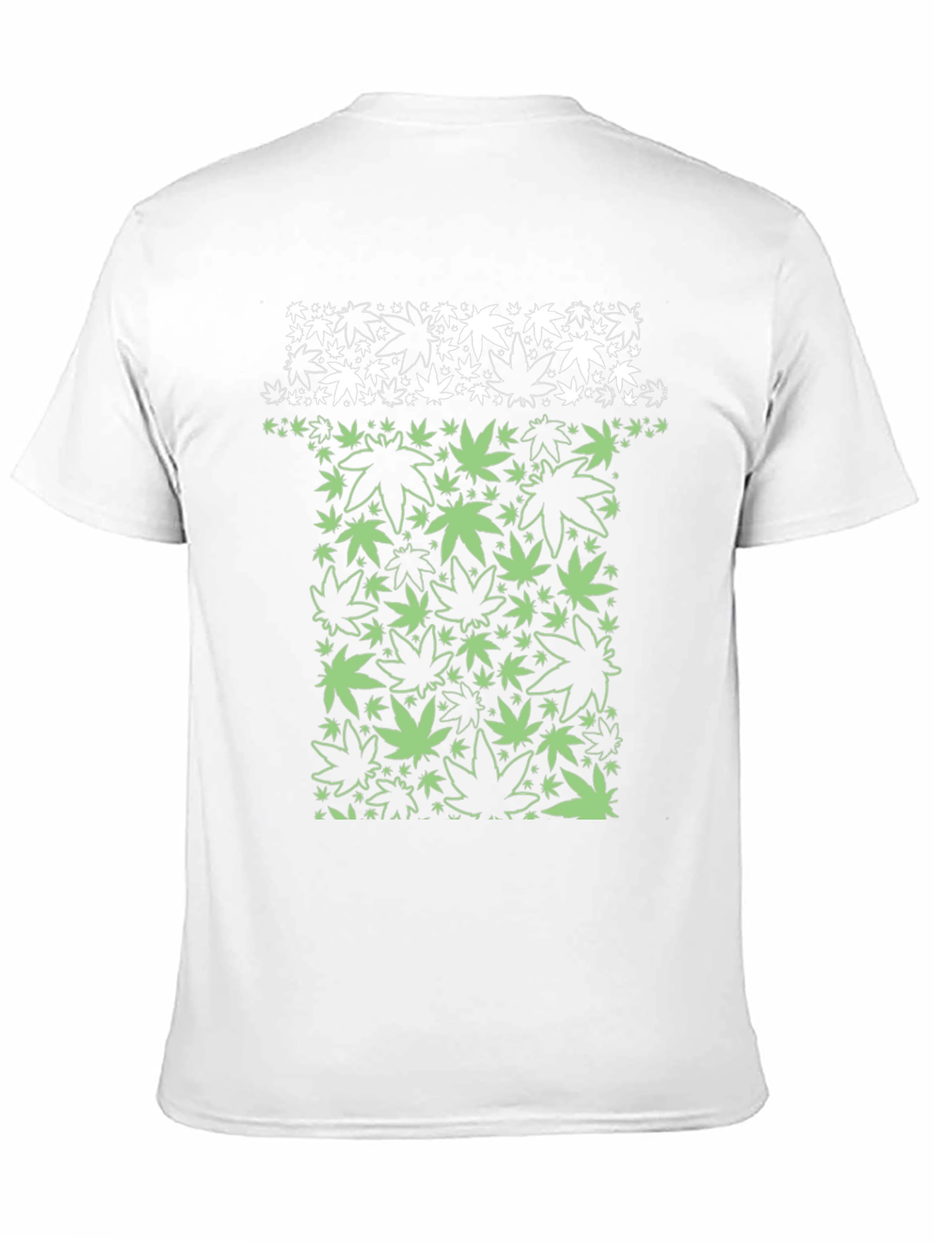 Black Marijuana Leaf Graphic T-Shirt - Black view 11