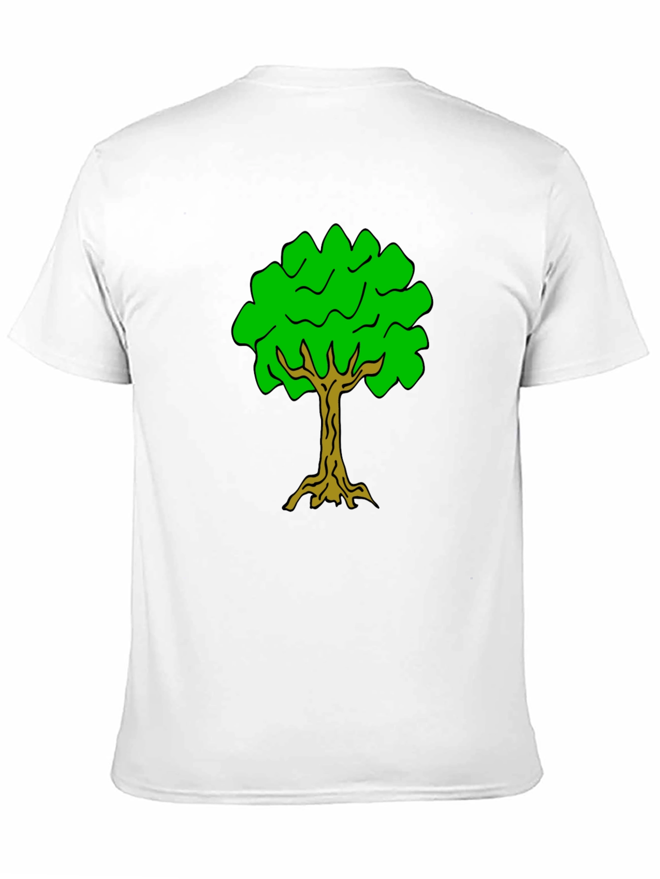 Black Men's Black Tree Graphic T-Shirt view 11