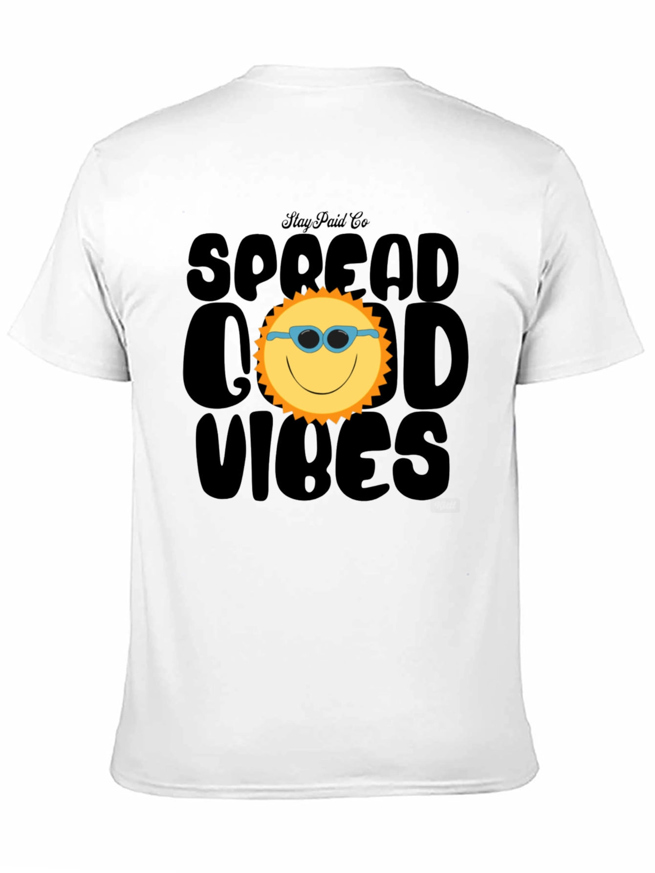 Black Spread Good Vibes Black Graphic Tee view 11