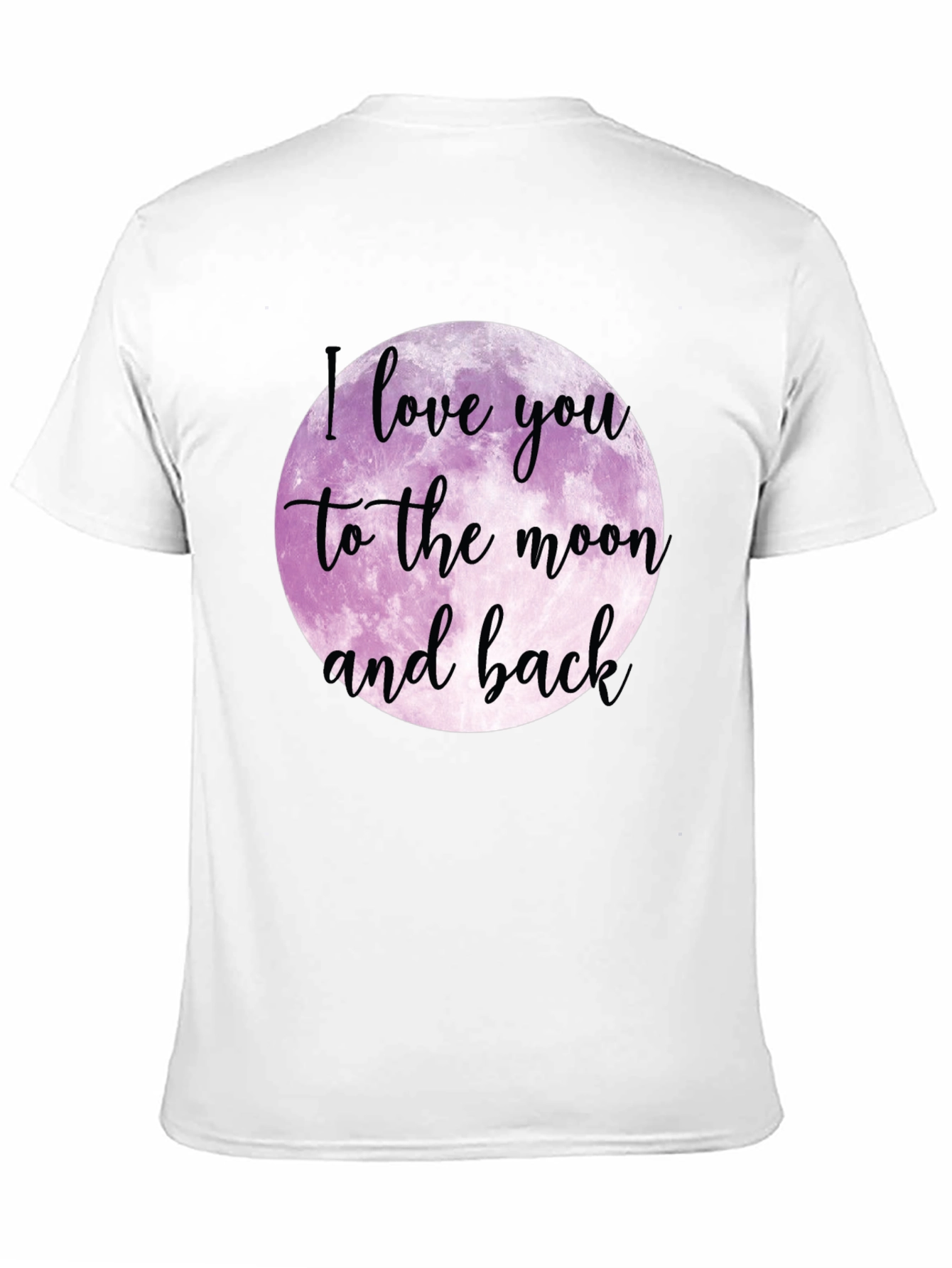 Black I Love You to the Moon and Back Black T-Shirt view 11